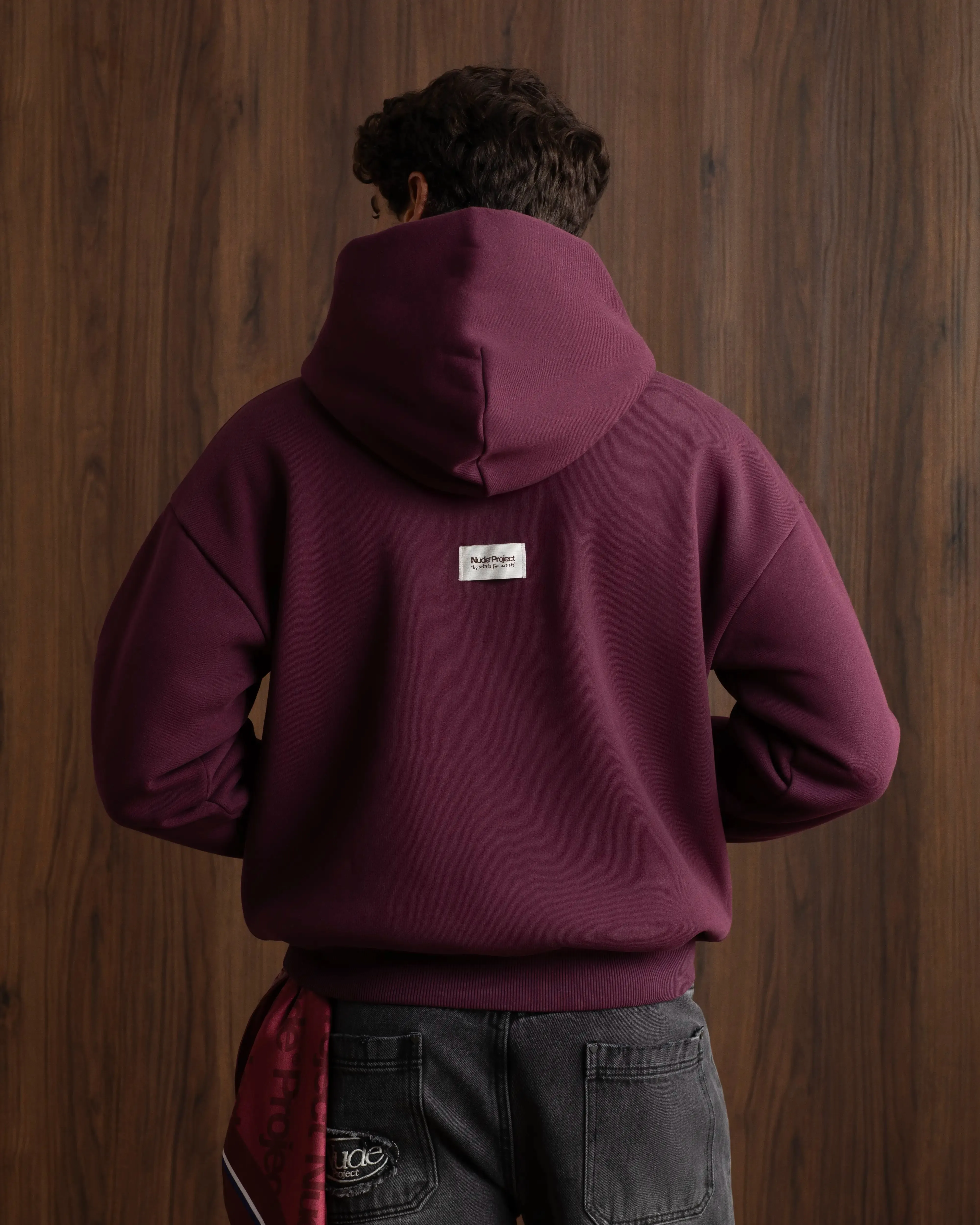 Origins Hoodie Burgundy sold by Nude Project product image thumbnail 3
