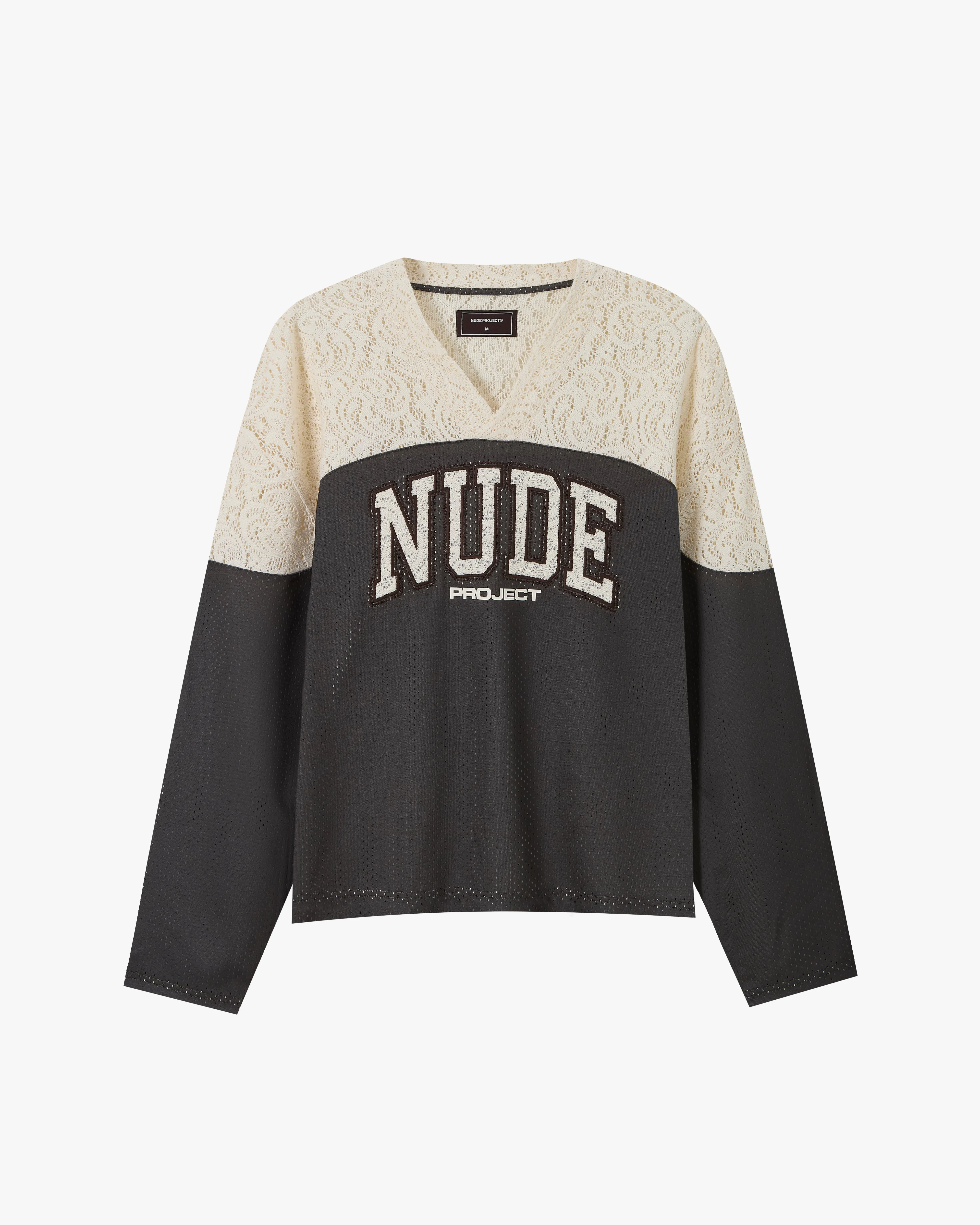 Baller Neck Long-Sleeve Tee Brown sold by Nude Project