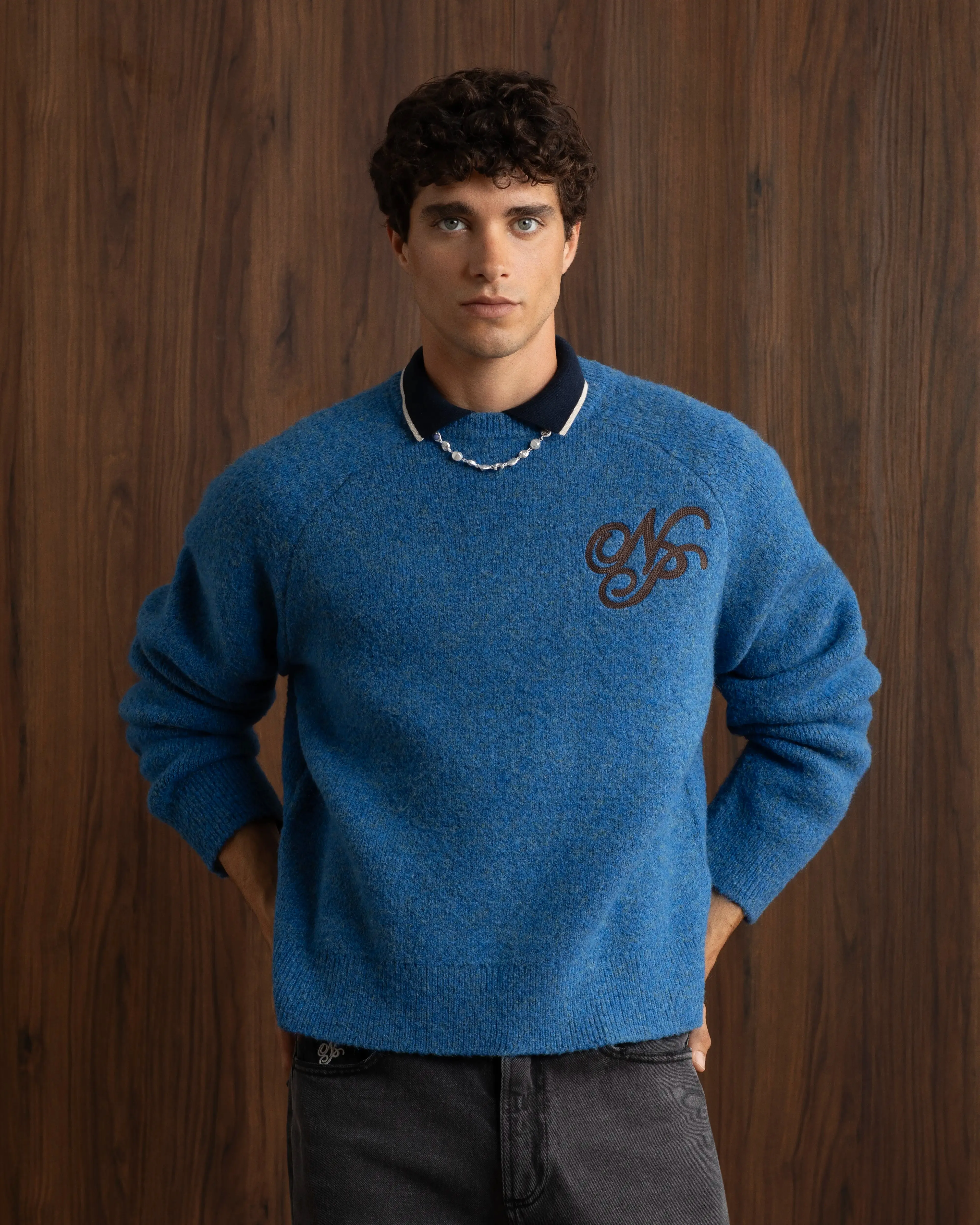 Le Marais Knit Sweater Blue sold by Nude Project product image thumbnail 4