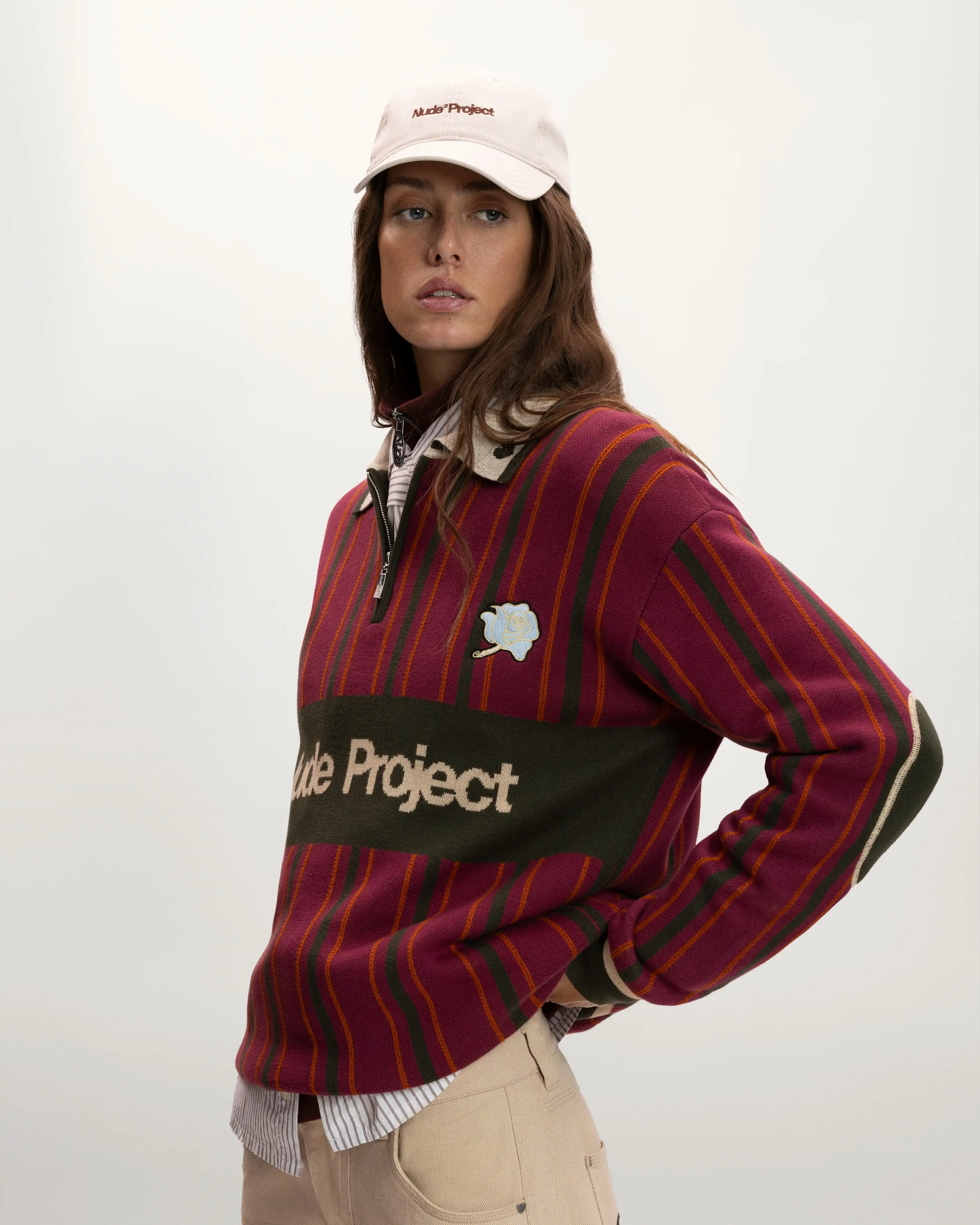 Legend Football Knit Polo Burgundy sold by Nude Project product image thumbnail 5