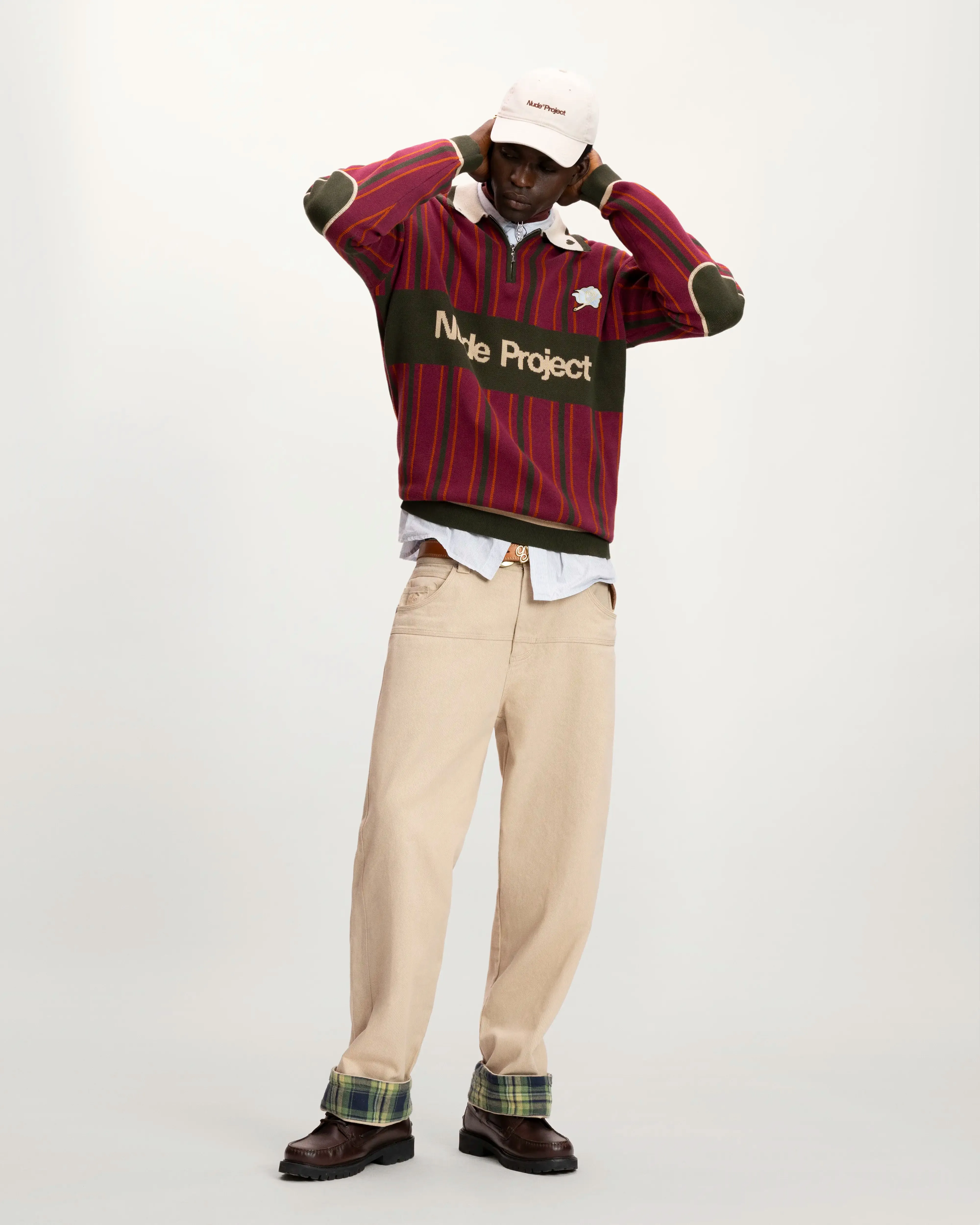 Legend Football Knit Polo Burgundy sold by Nude Project product image thumbnail 3