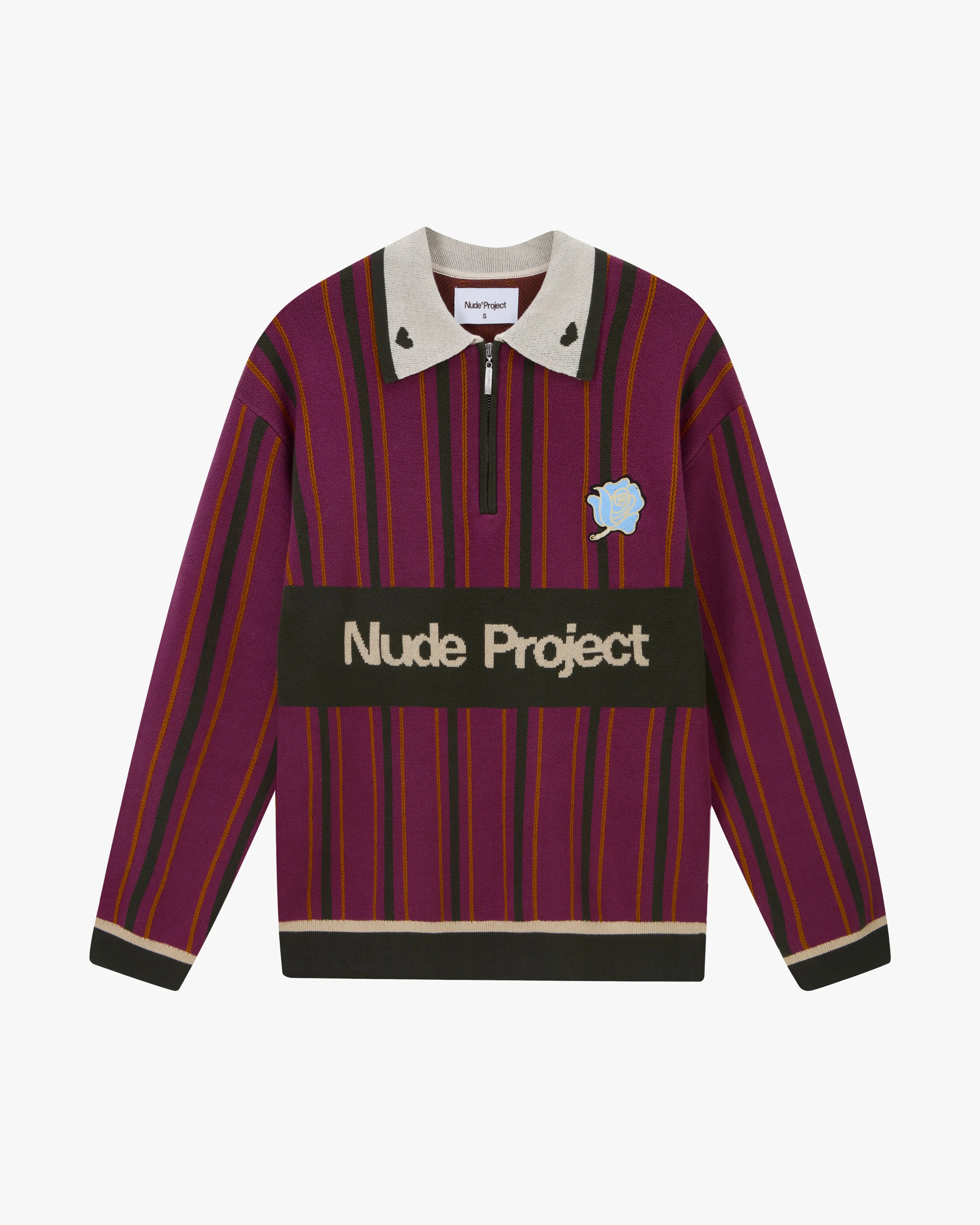 Legend Football Knit Polo Burgundy sold by Nude Project