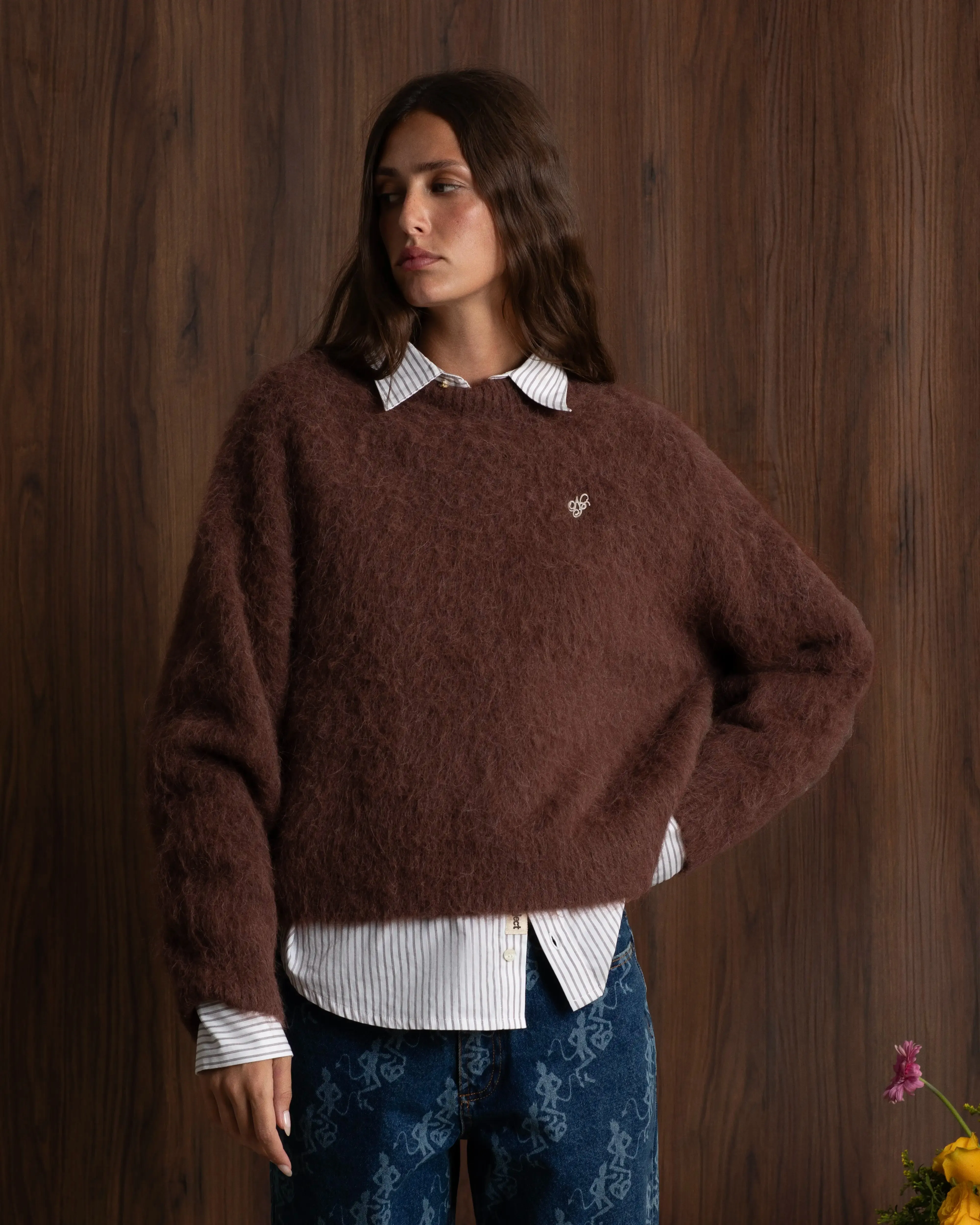 Alpaca Knit Sweater Brown sold by Nude Project product image thumbnail 4