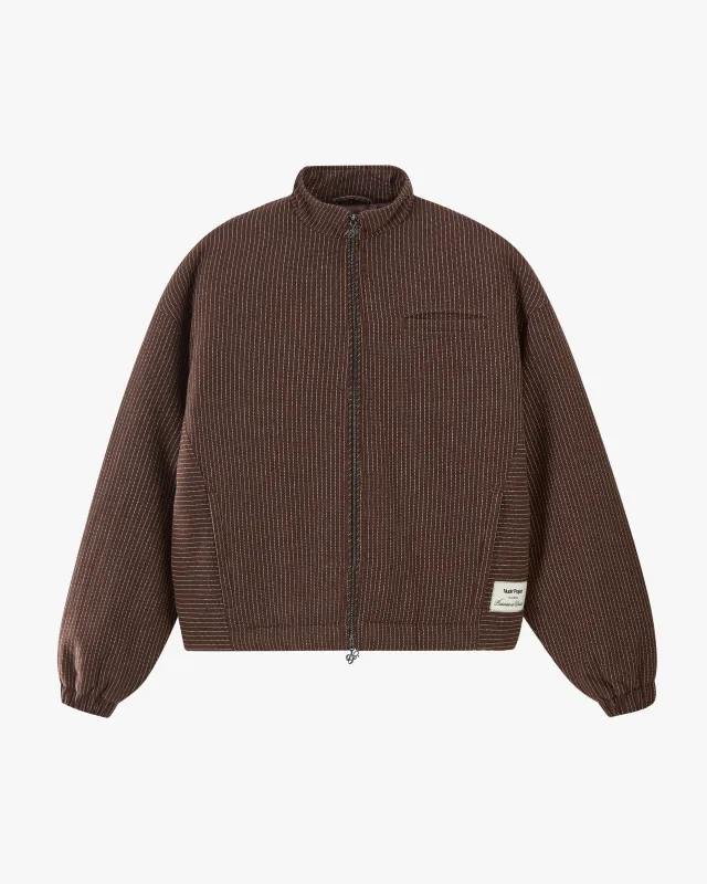 Wool Zip-Up Bomber Jacket Brown sold by Nude Project