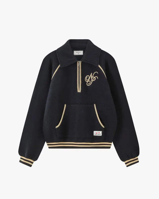 Teddy Quarter-Zip Polar Black sold by Nude Project