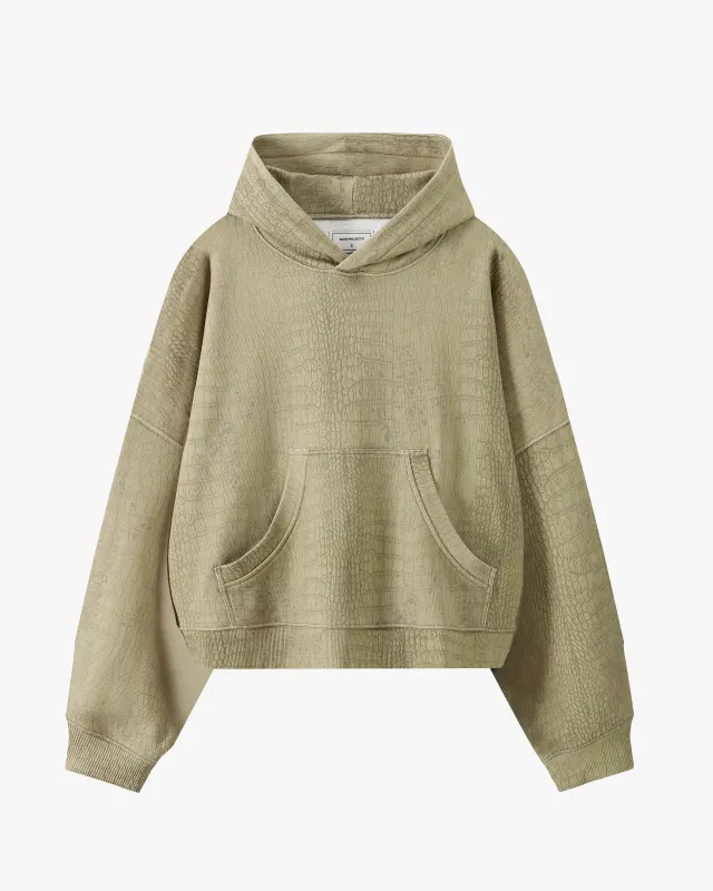 Croco  Hoodie Green sold by Nude Project