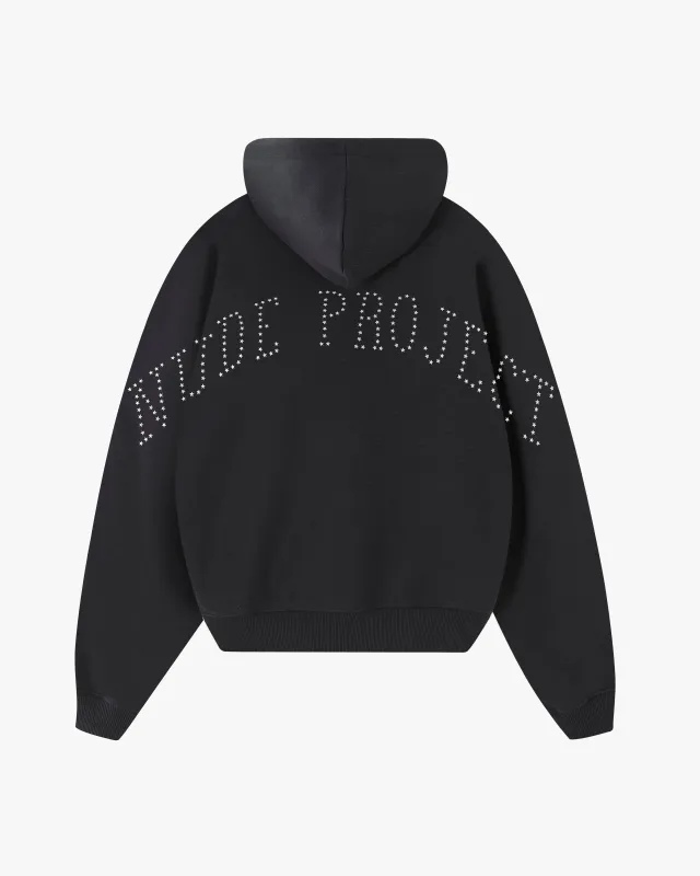 Lights Zip-Up Hoodie Black sold by Nude Project
