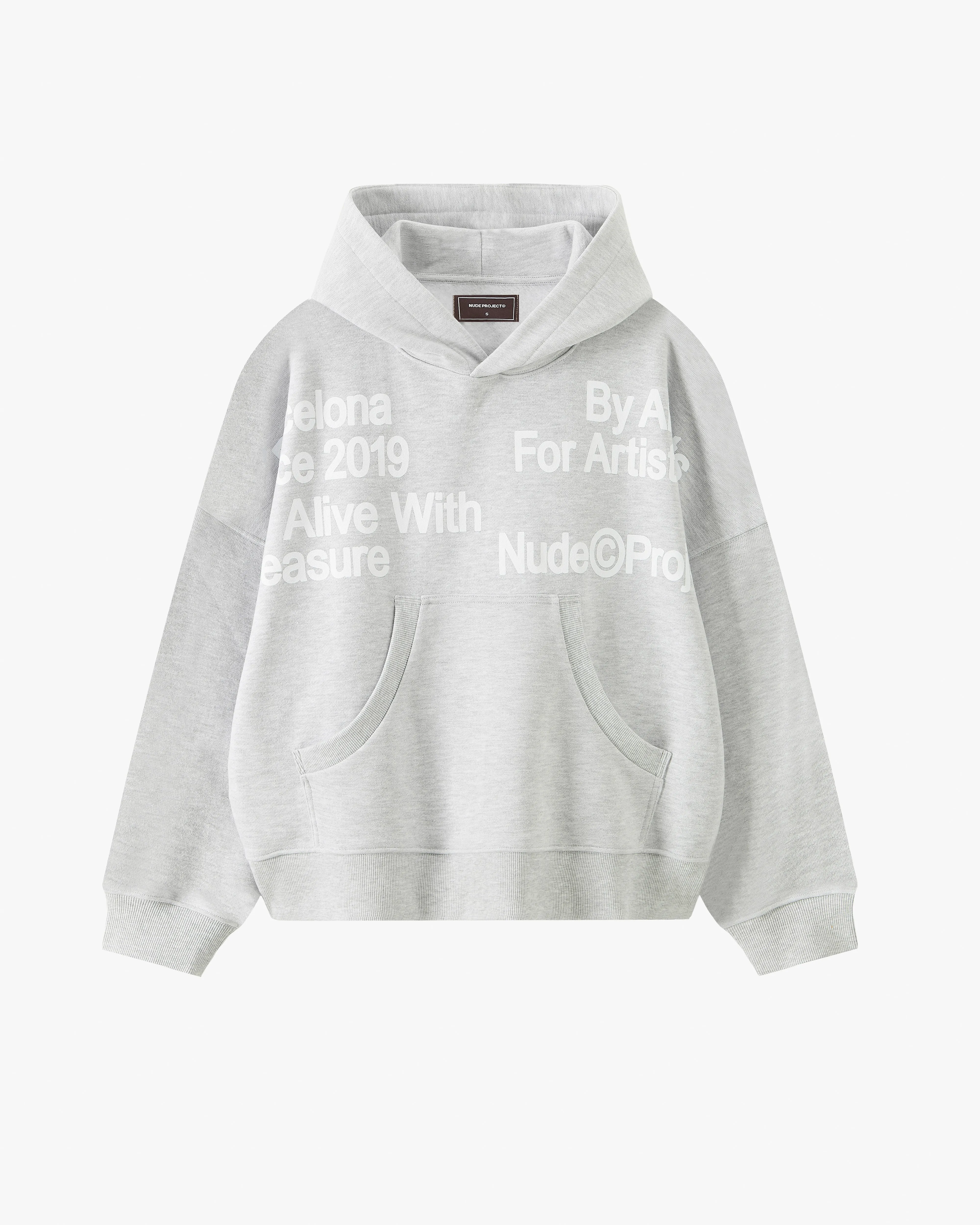 Location Boxy Hoodie Grey sold by Nude Project