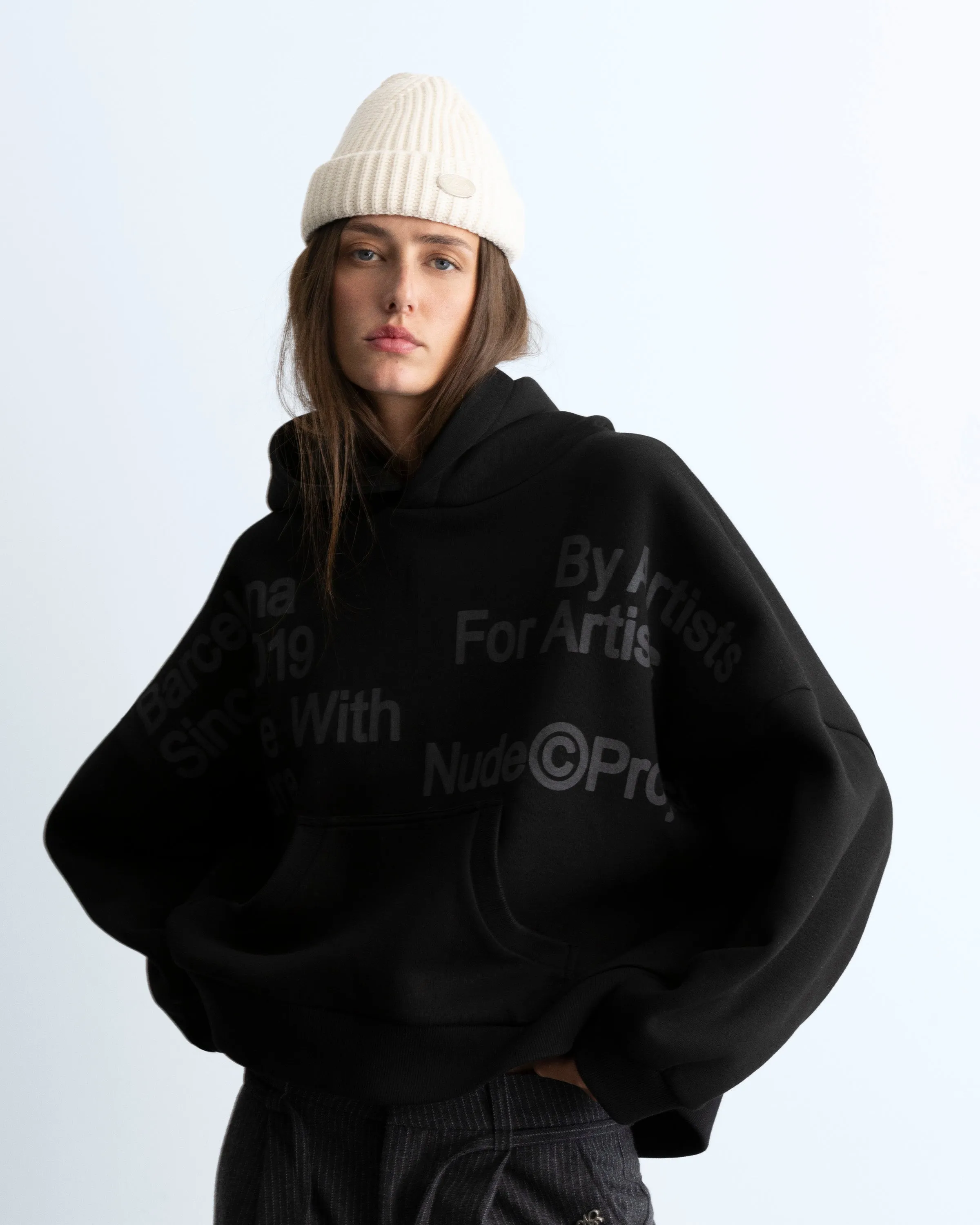 Location Boxy Hoodie Ash sold by Nude Project product image thumbnail 3