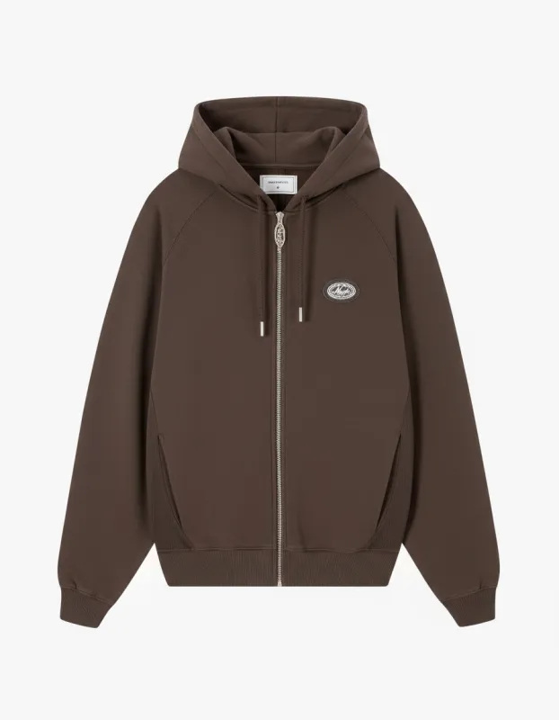 Essentials Zip-Up Hoodie Brown sold by Nude Project