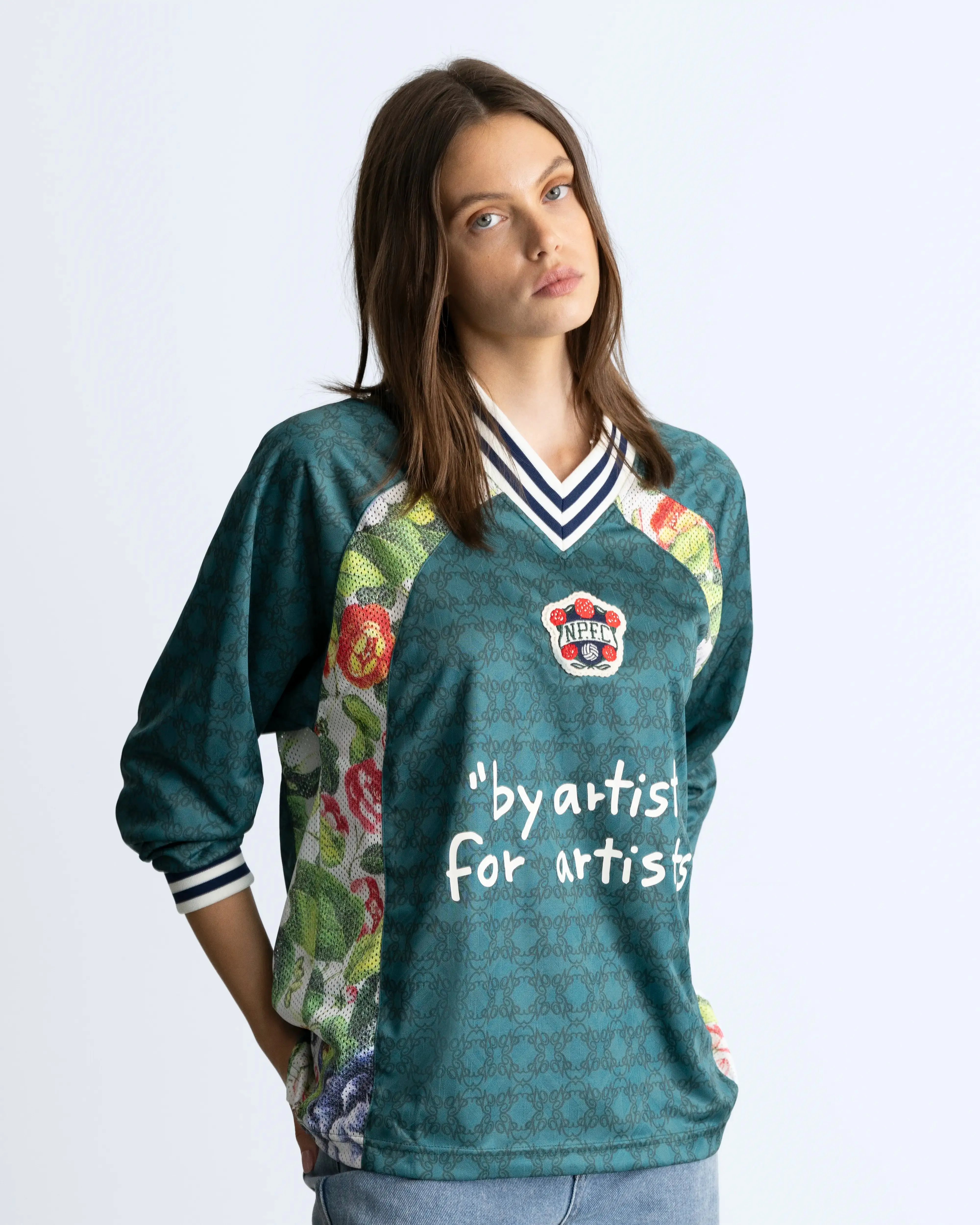 Blaze Football Long-Sleeve Tee Green sold by Nude Project product image thumbnail 3