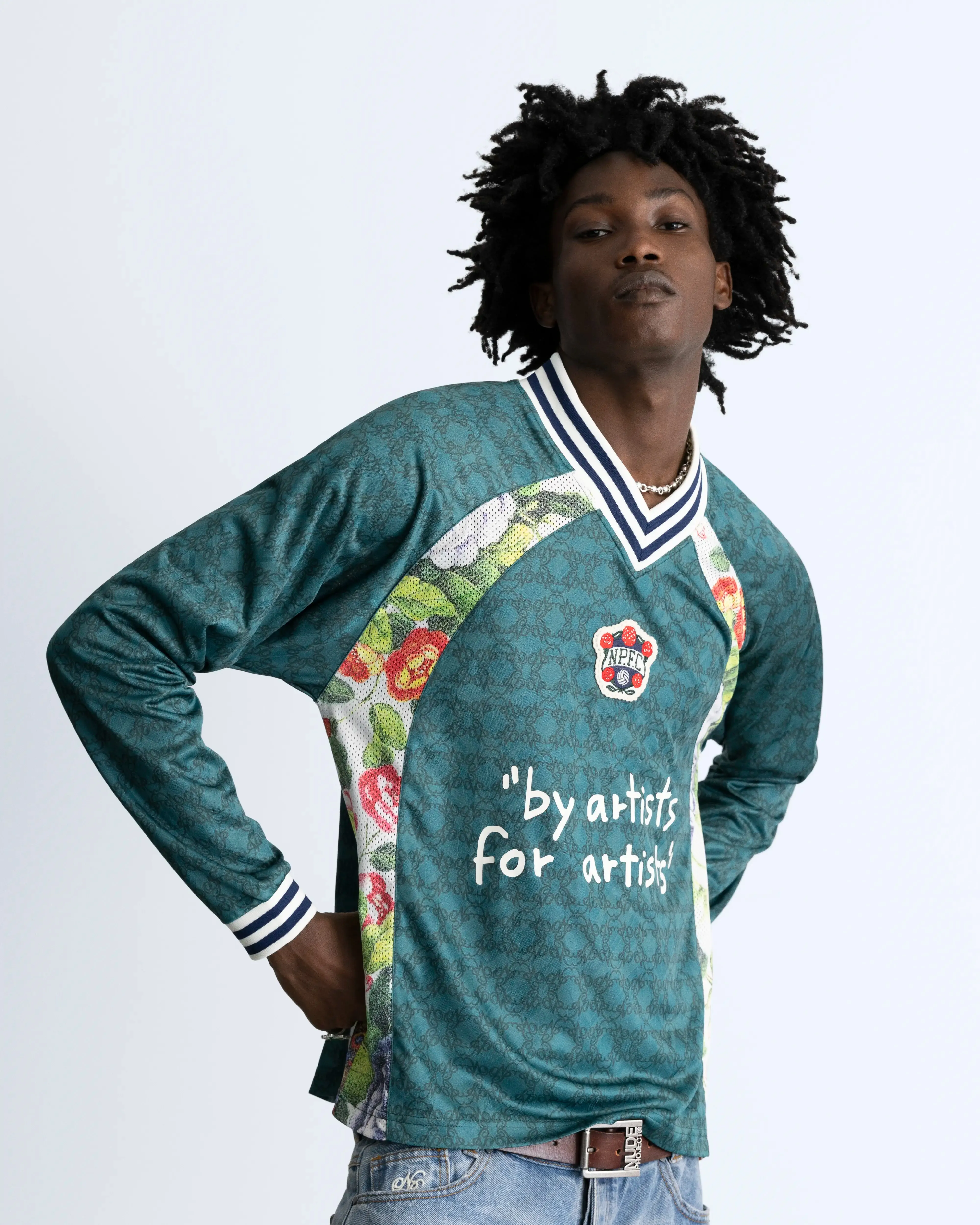 Blaze Football Long-Sleeve Tee Green sold by Nude Project product image thumbnail 2