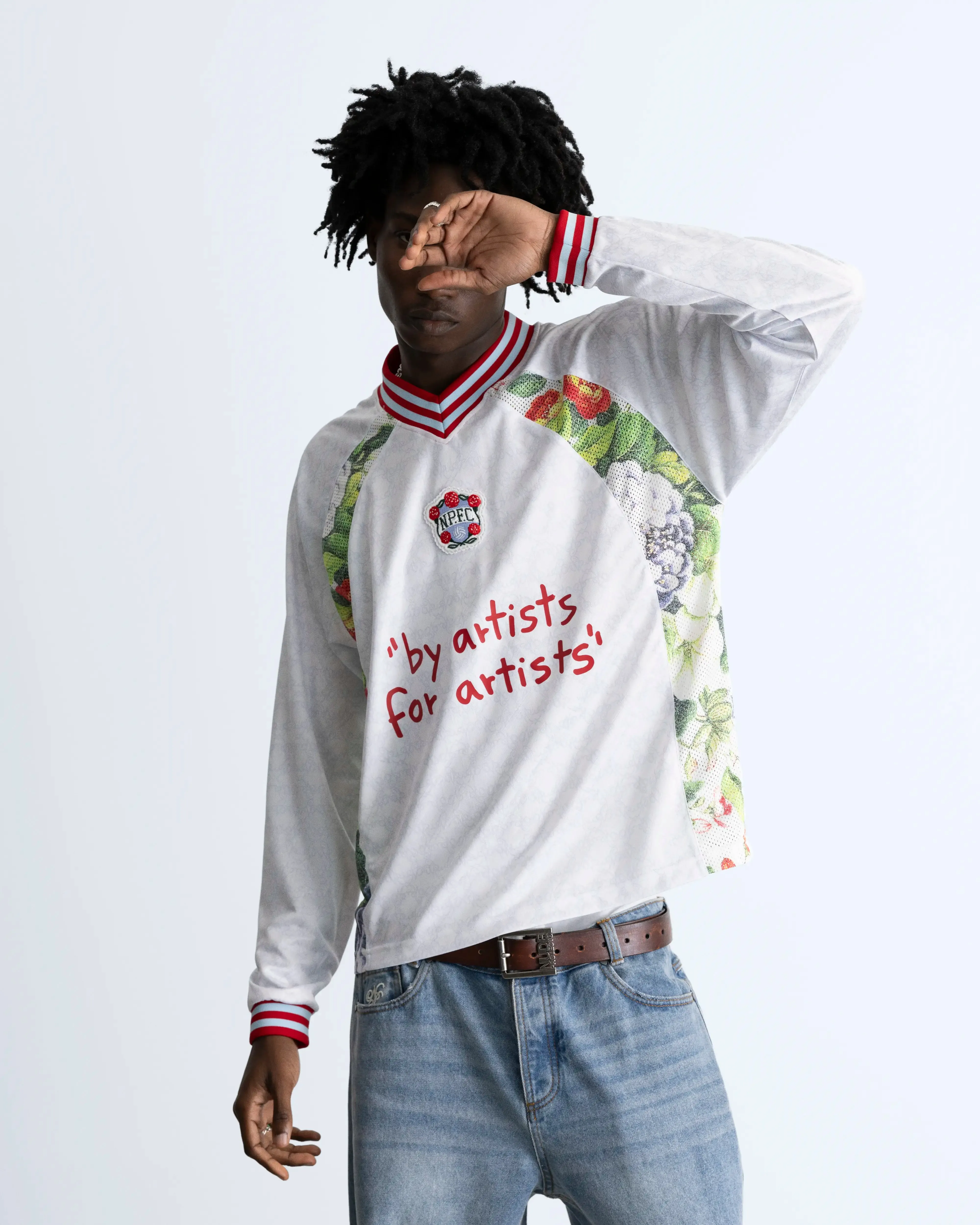 Blaze Football Long-Sleeve Tee White sold by Nude Project product image thumbnail 3