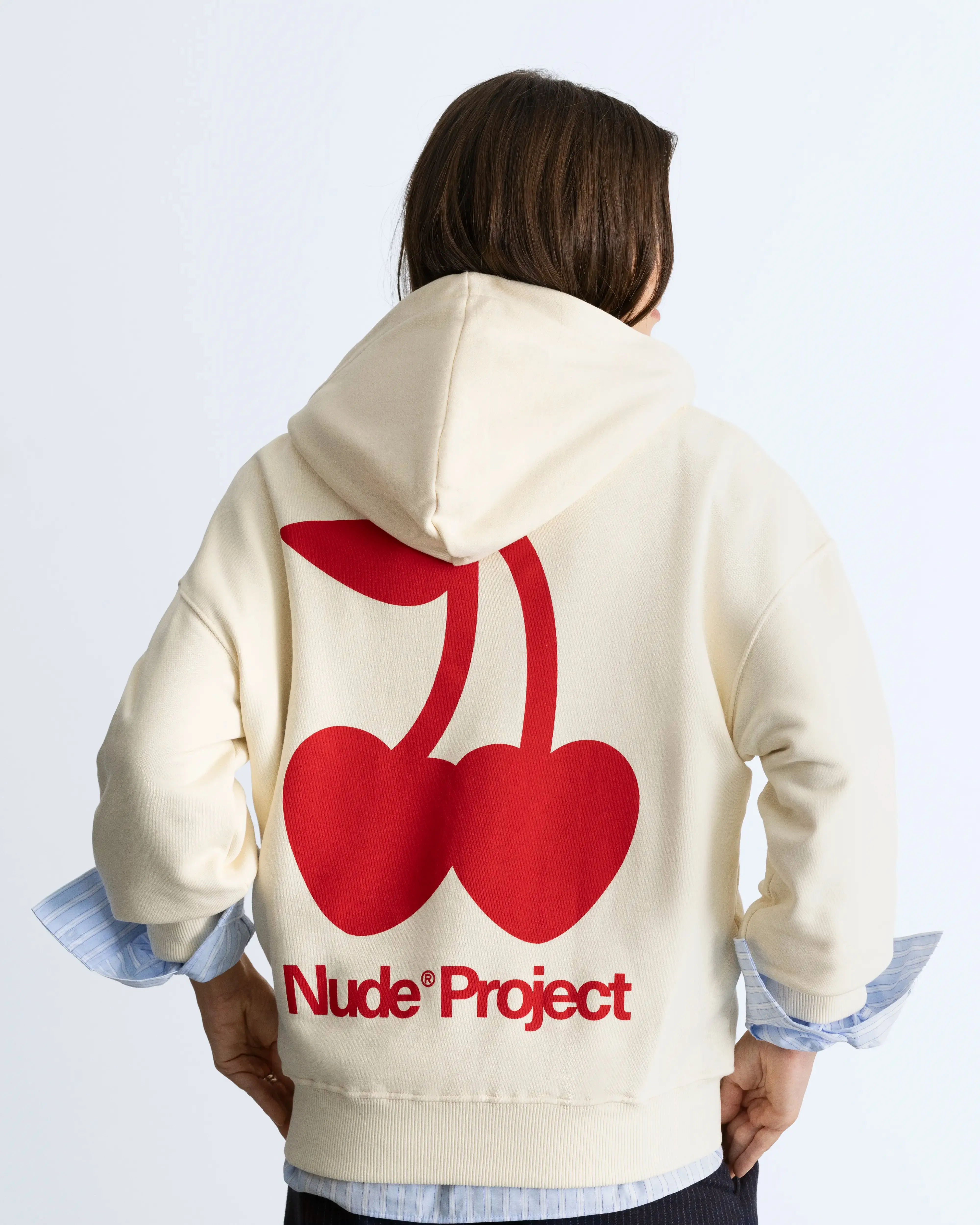 Cherry Logo Hoodie Marshmallow sold by Nude Project product image thumbnail 4