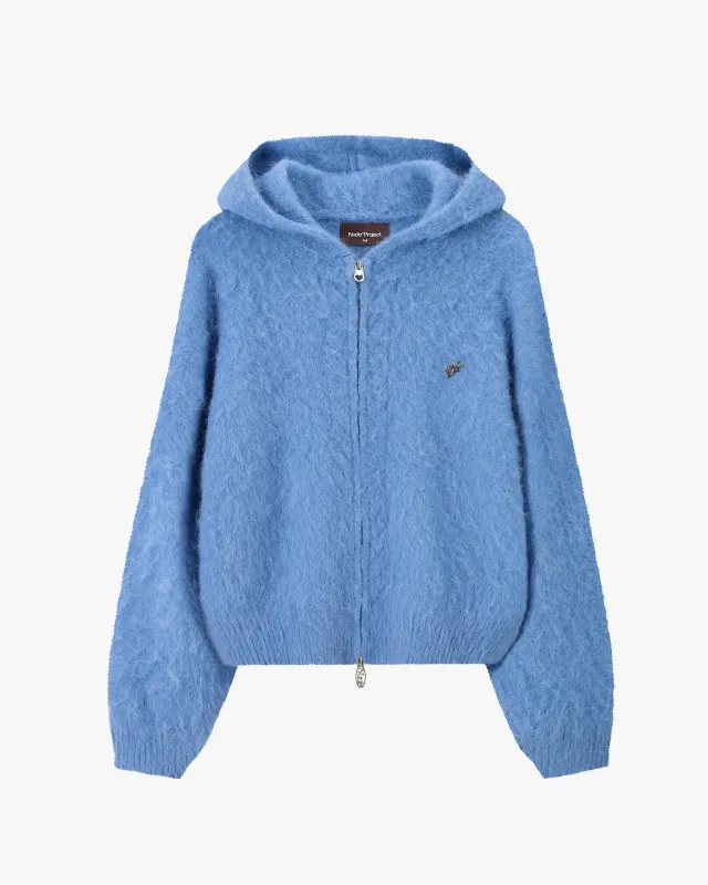 Alpachino Knit Zip-Up Hoodie Blue sold by Nude Project