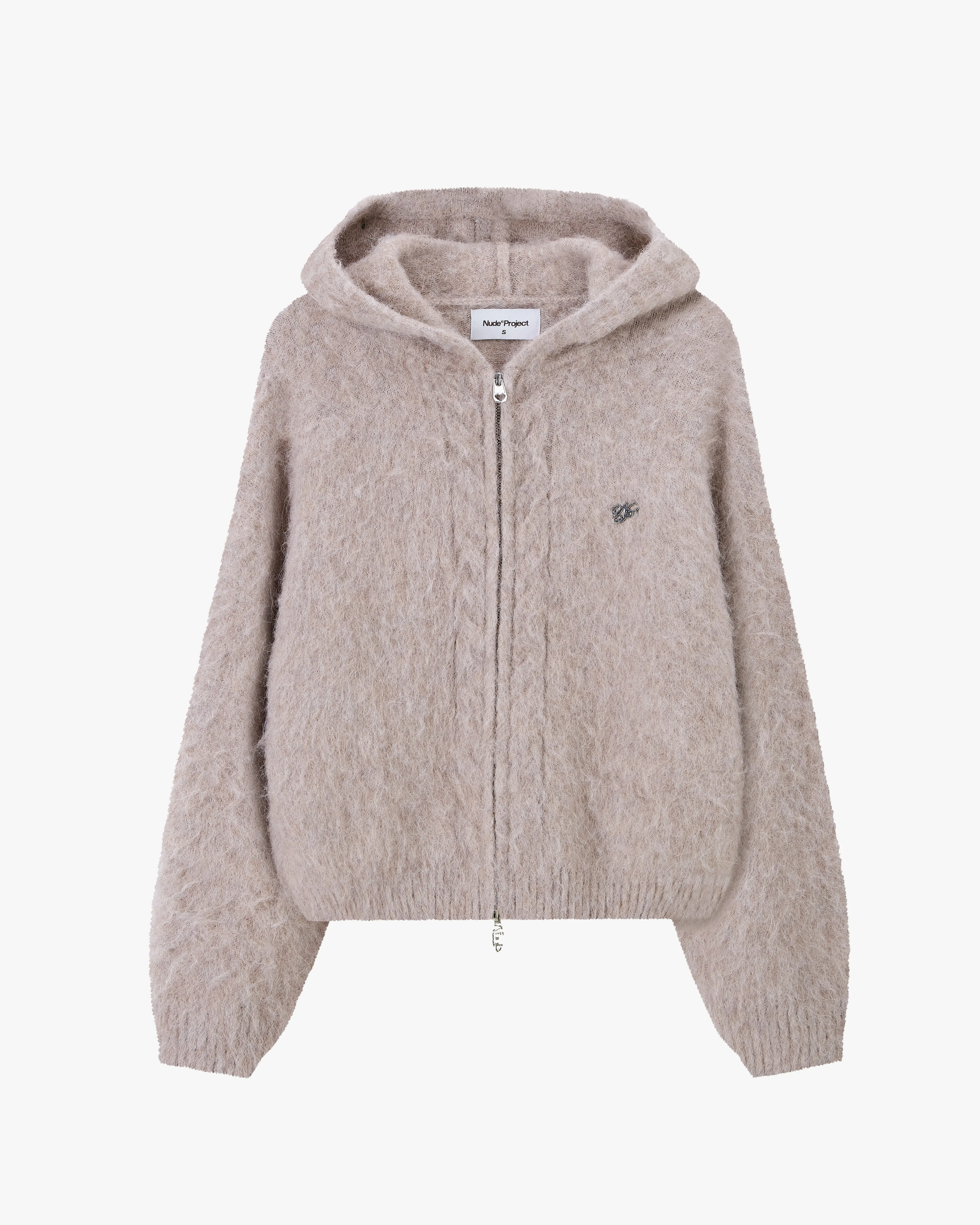 Alpachino Knit Zip-Up Hoodie Beige sold by Nude Project