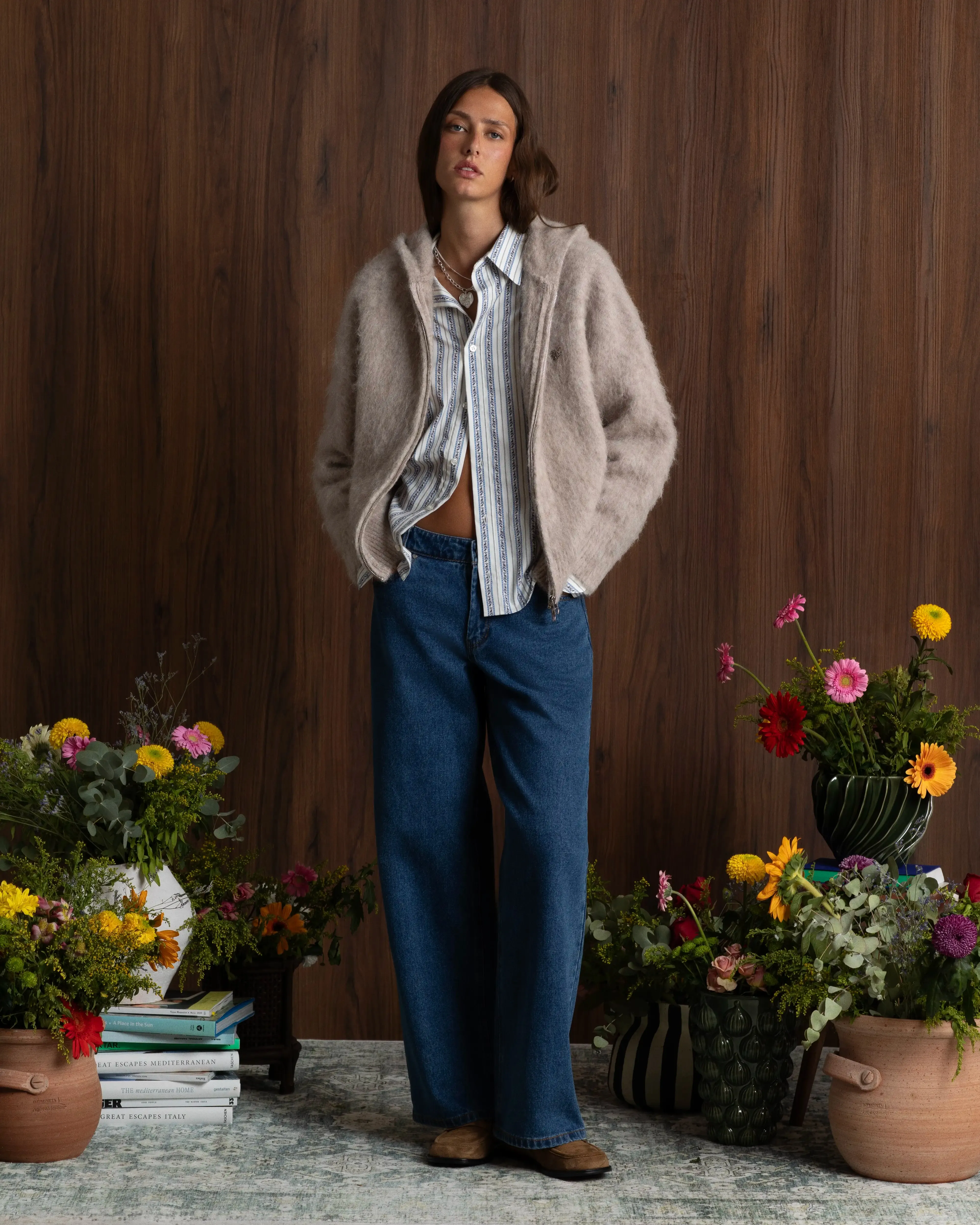 Alpachino Knit Zip-Up Hoodie Beige sold by Nude Project product image thumbnail 4