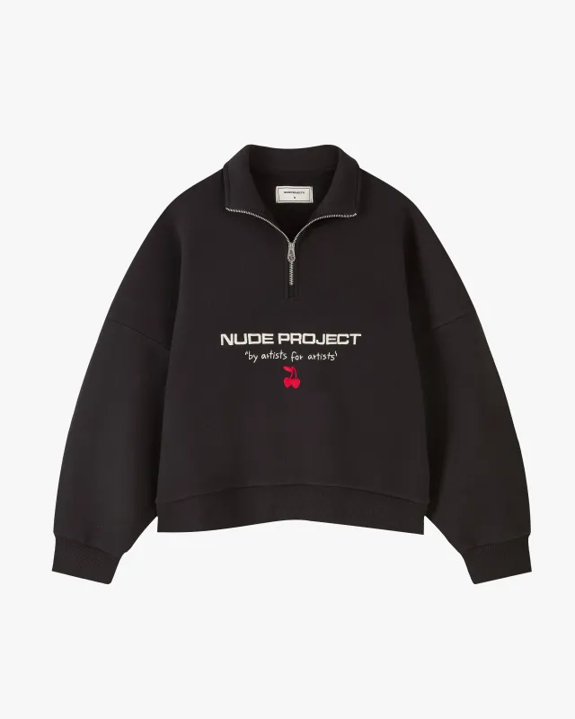 Sport Quarter-Zip Black sold by Nude Project