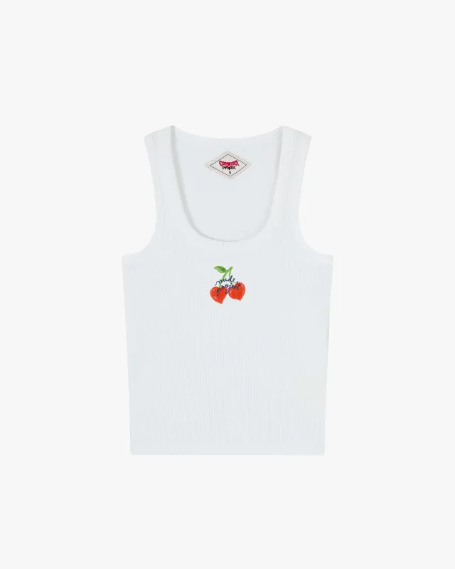 Berry Tank Top White sold by Nude Project