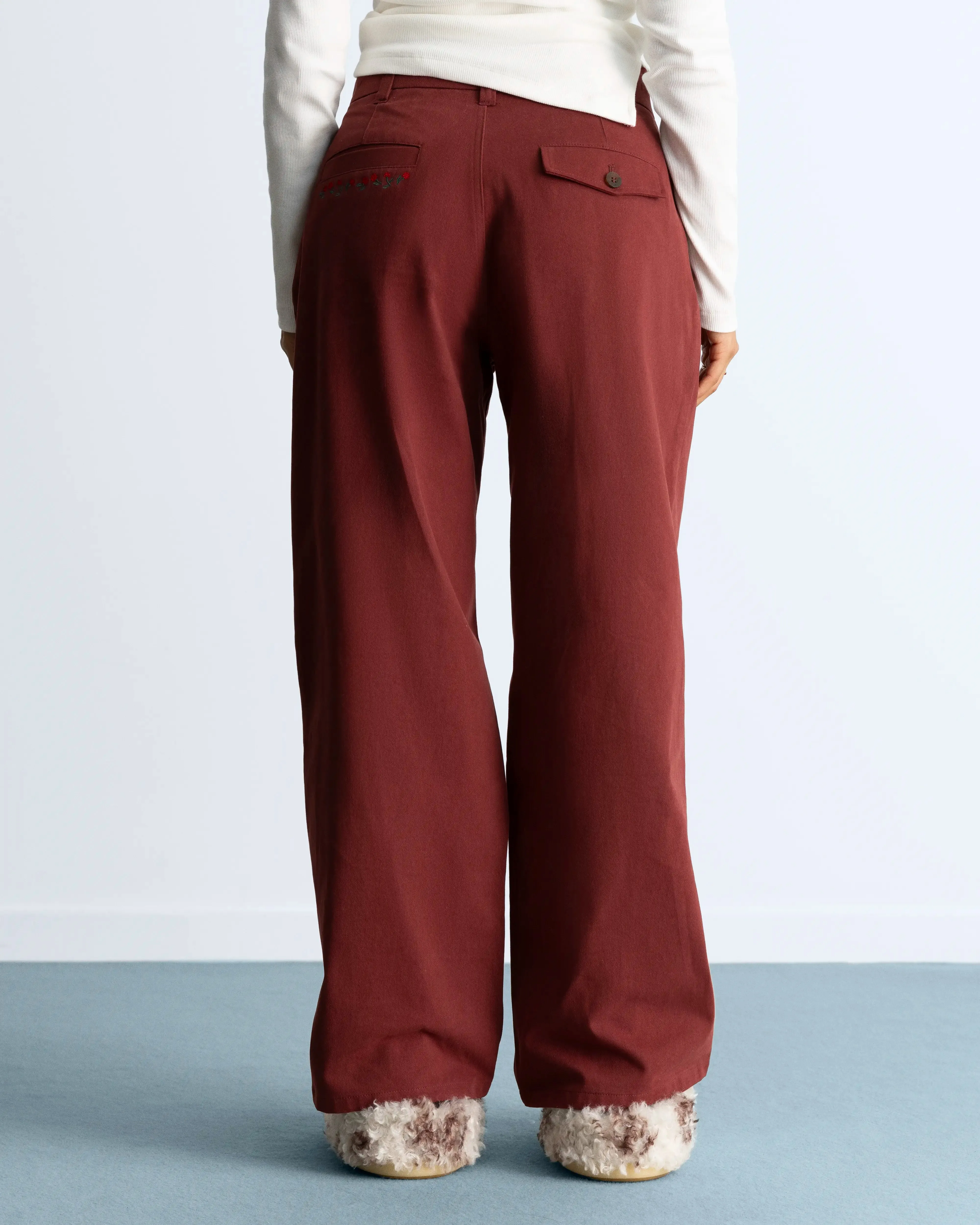 Vinyl Chino Pants Burgundy sold by Nude Project product image thumbnail 5