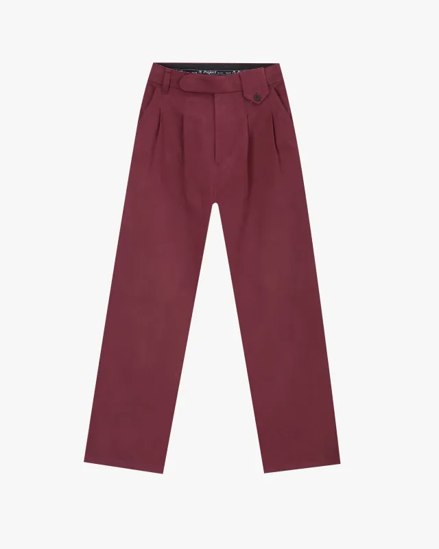 Vinyl Chino Pants Burgundy sold by Nude Project