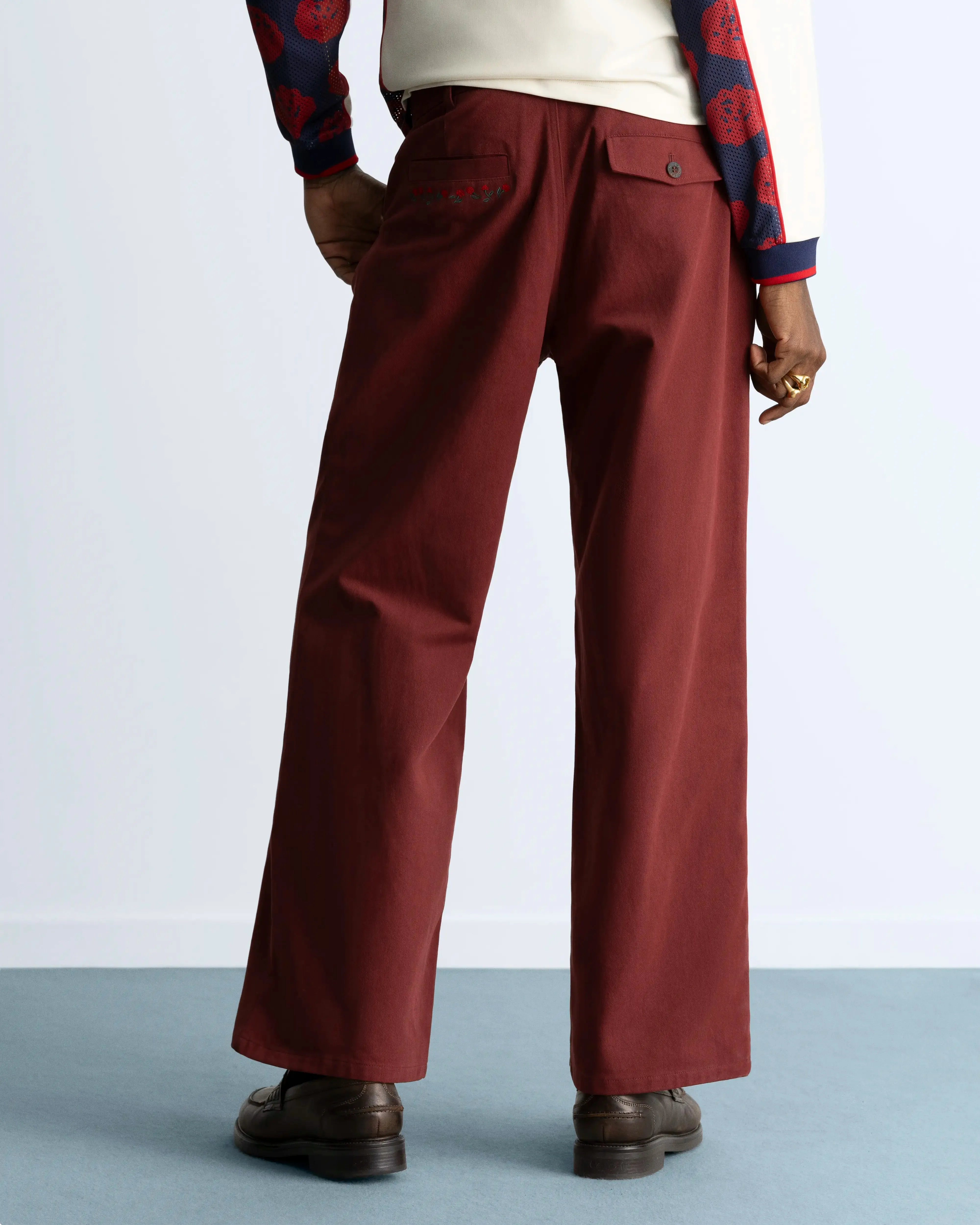 Vinyl Chino Pants Burgundy sold by Nude Project product image thumbnail 3