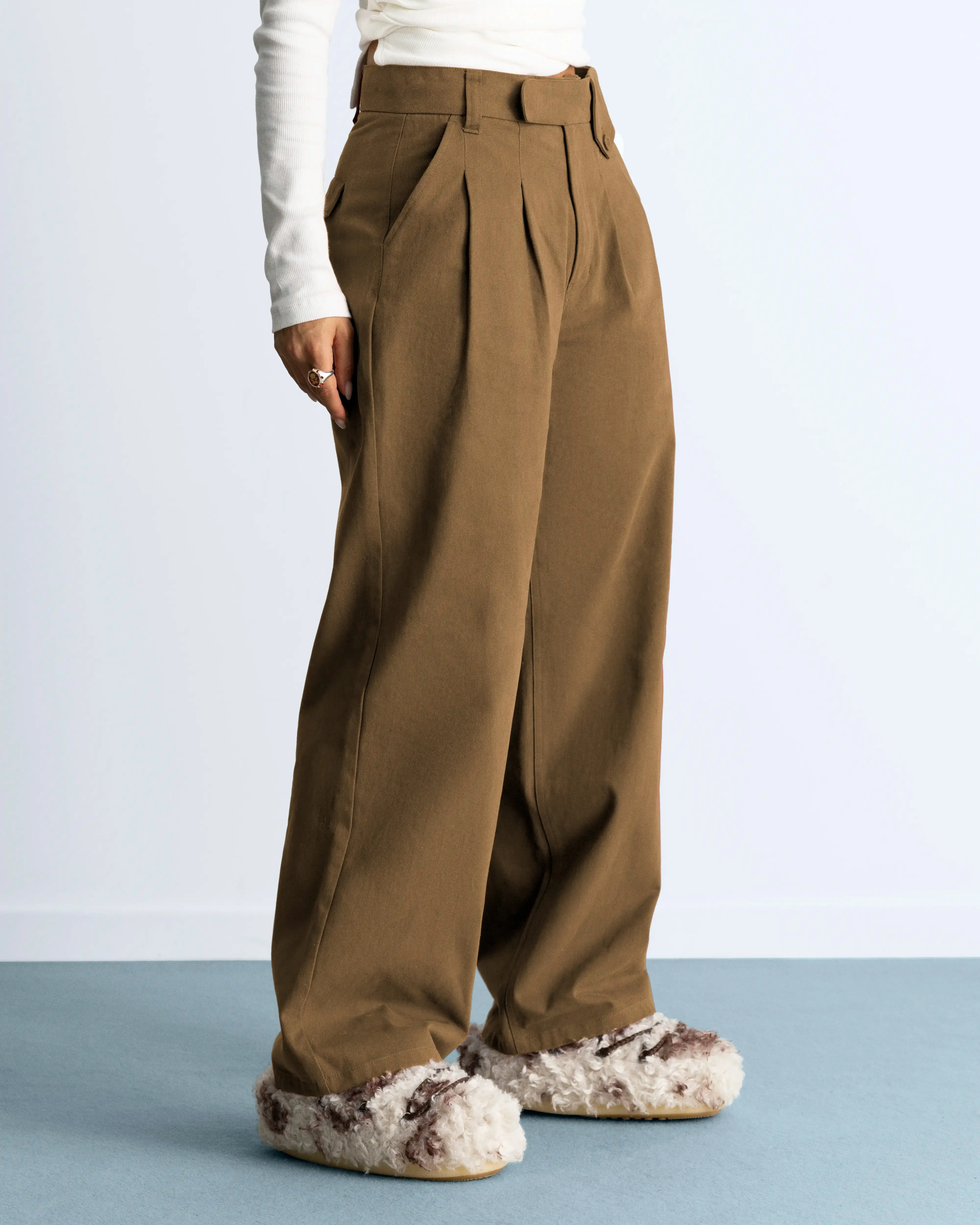 Vinyl Chino Pants Beige sold by Nude Project product image thumbnail 4