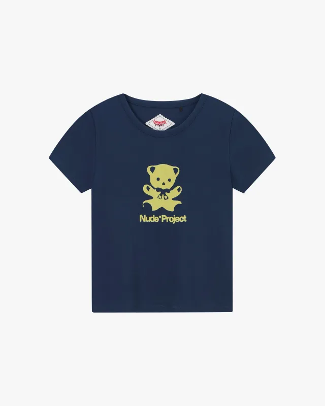 Bear Baby Tee Navy sold by Nude Project