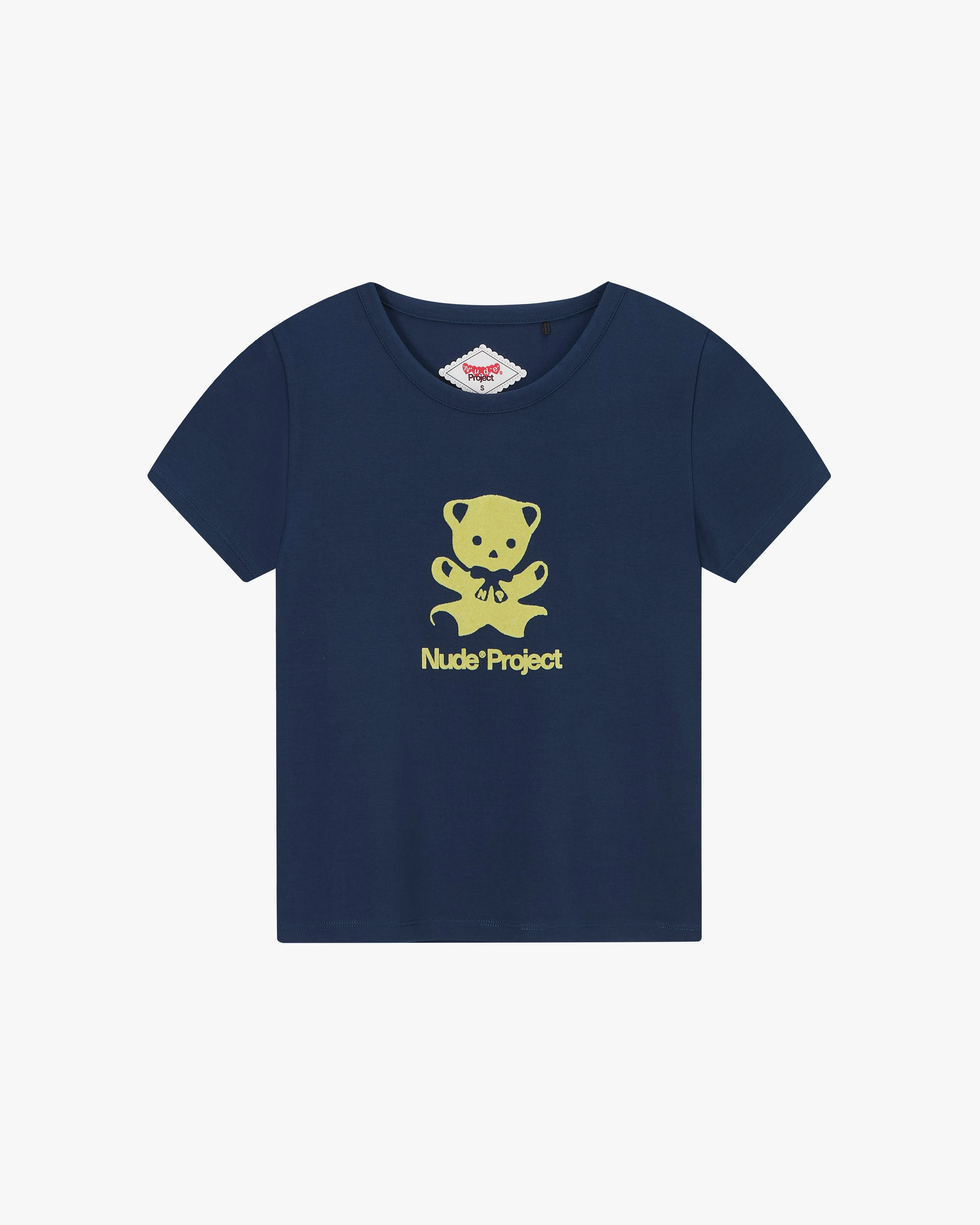 Bear Baby Tee Navy sold by Nude Project