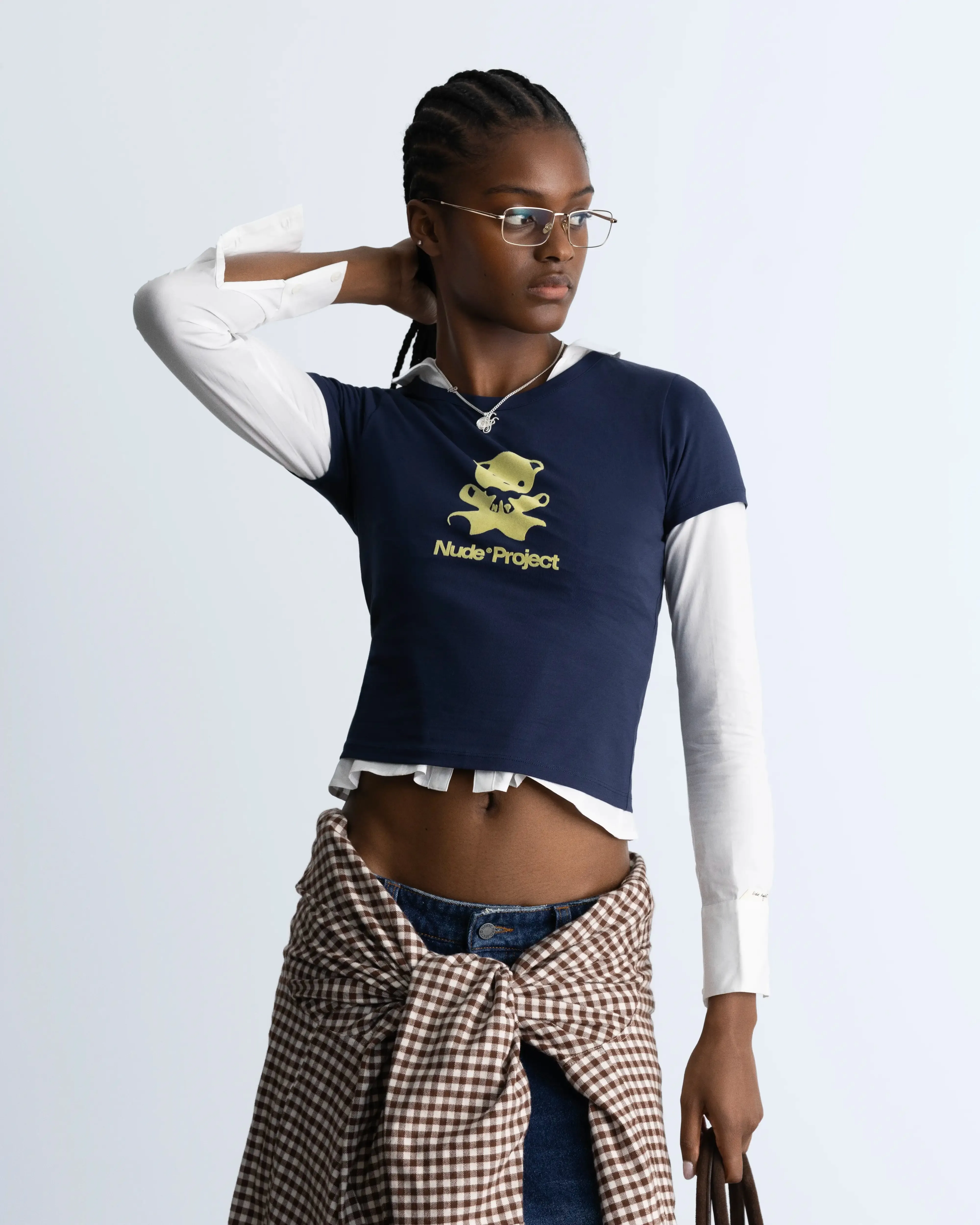 Bear Baby Tee Navy sold by Nude Project product image thumbnail 2