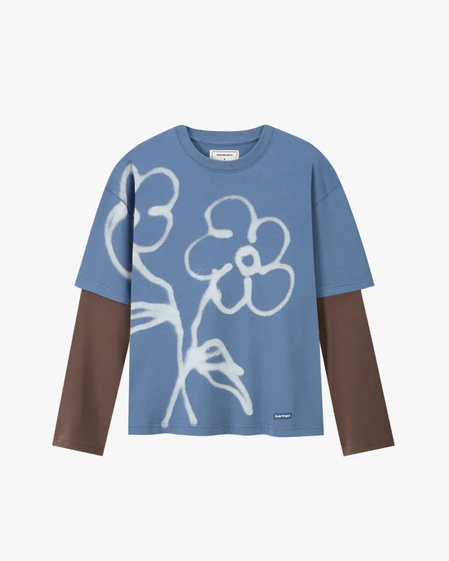 Hanami Long-Sleeve Tee Blue sold by Nude Project