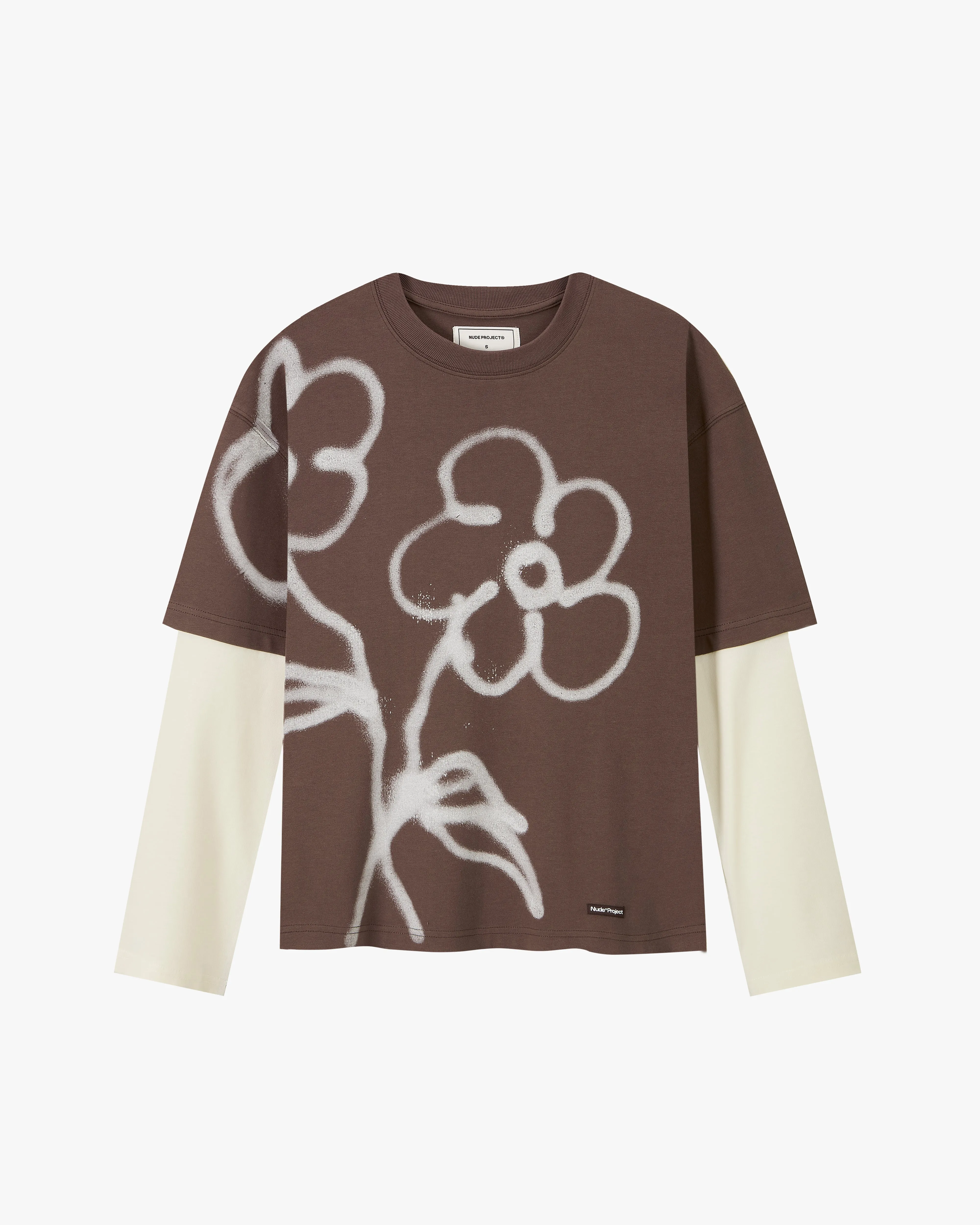 Hanami Long-Sleeve Tee Brown sold by Nude Project