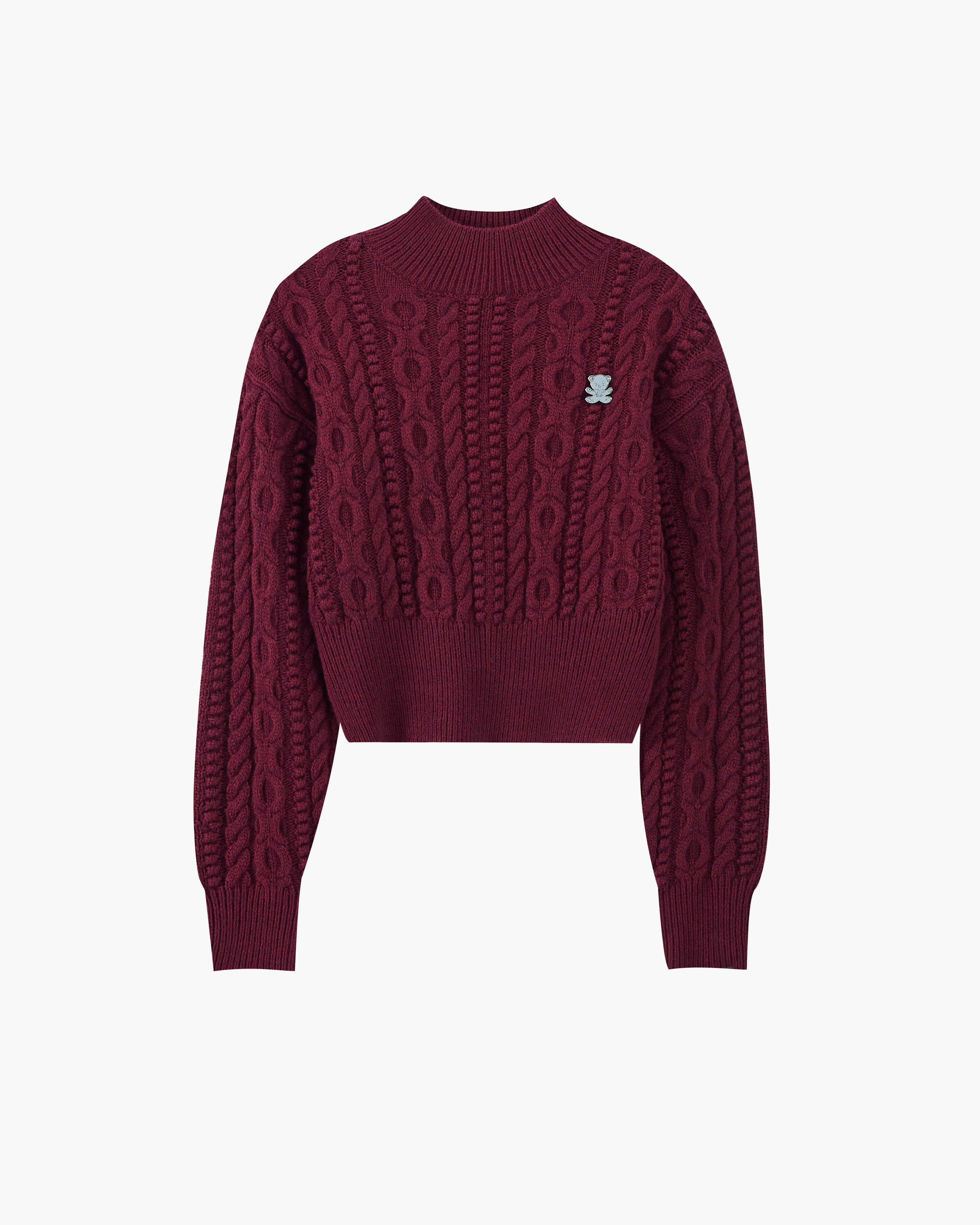Osa Cable Knit Sweater Burgundy sold by Nude Project
