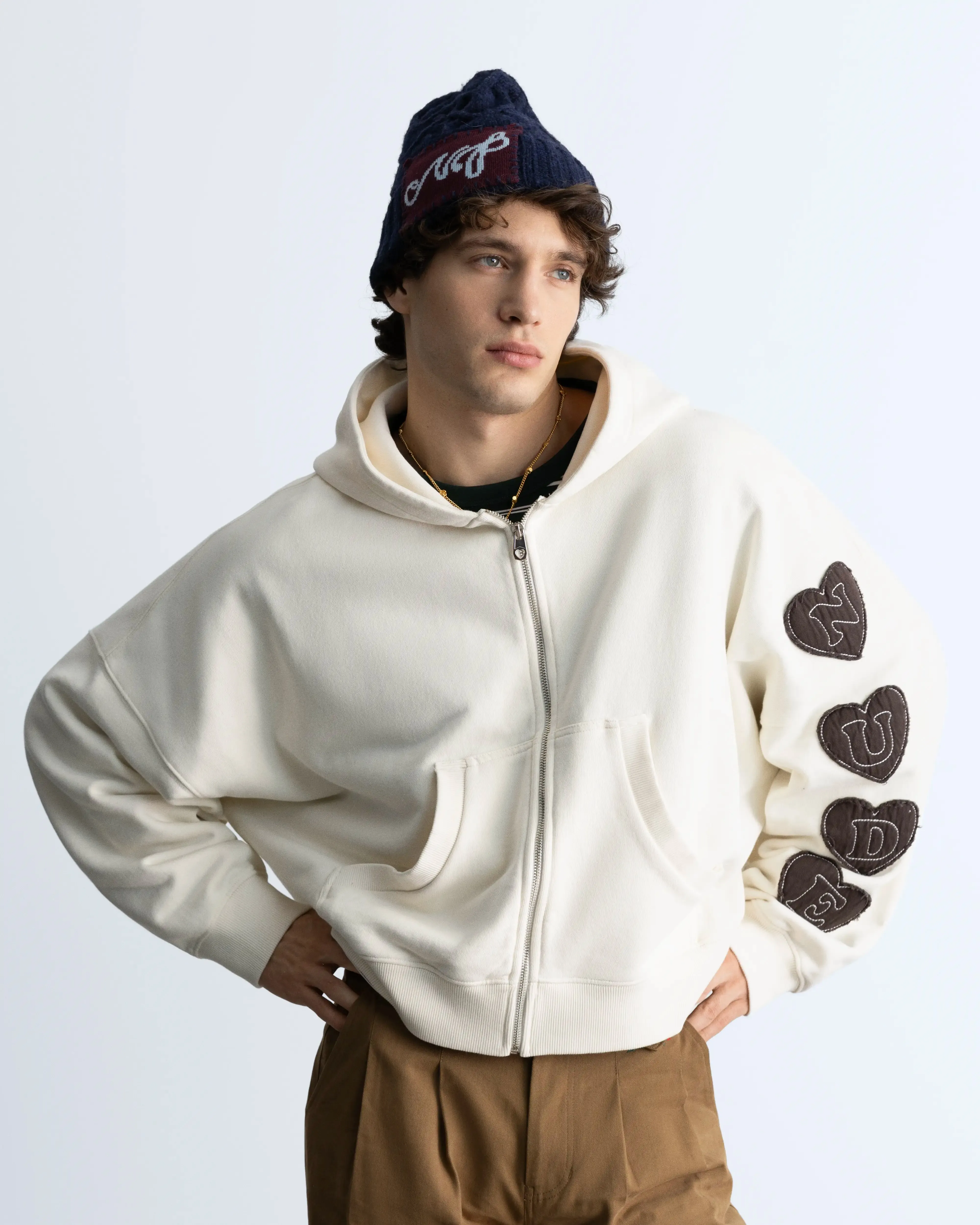ANMHE Zip-Up Hoodie Marshmallow sold by Nude Project product image thumbnail 5