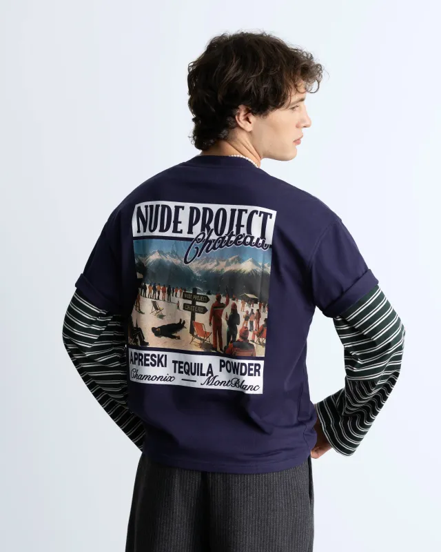 Chamonix Tee Navy sold by Nude Project