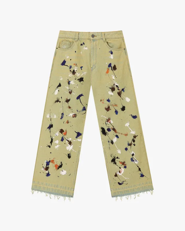 Old Baggy Denim Pants Painted sold by Nude Project