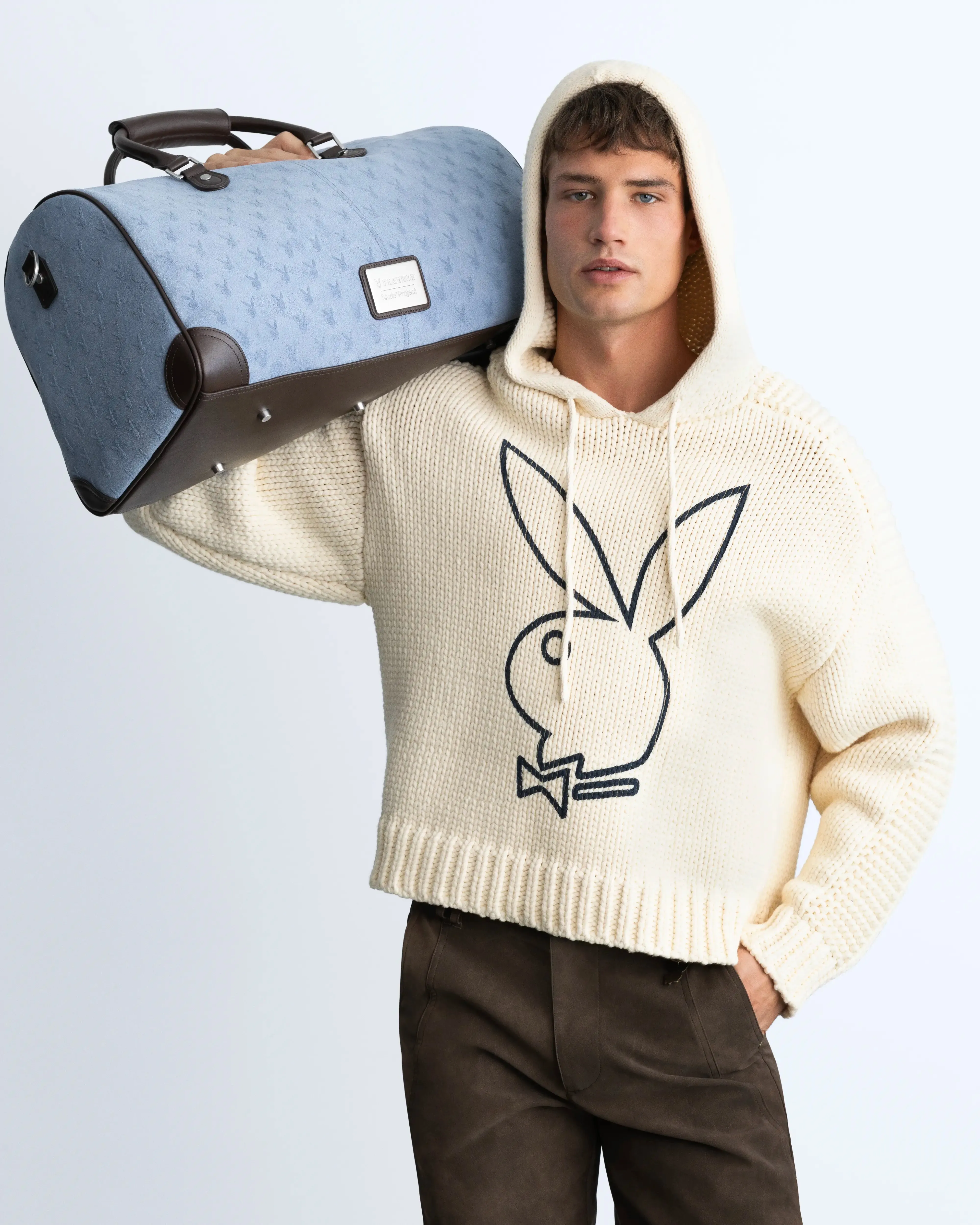 Bunny Logo Knit Hoodie sold by Nude Project product image thumbnail 4
