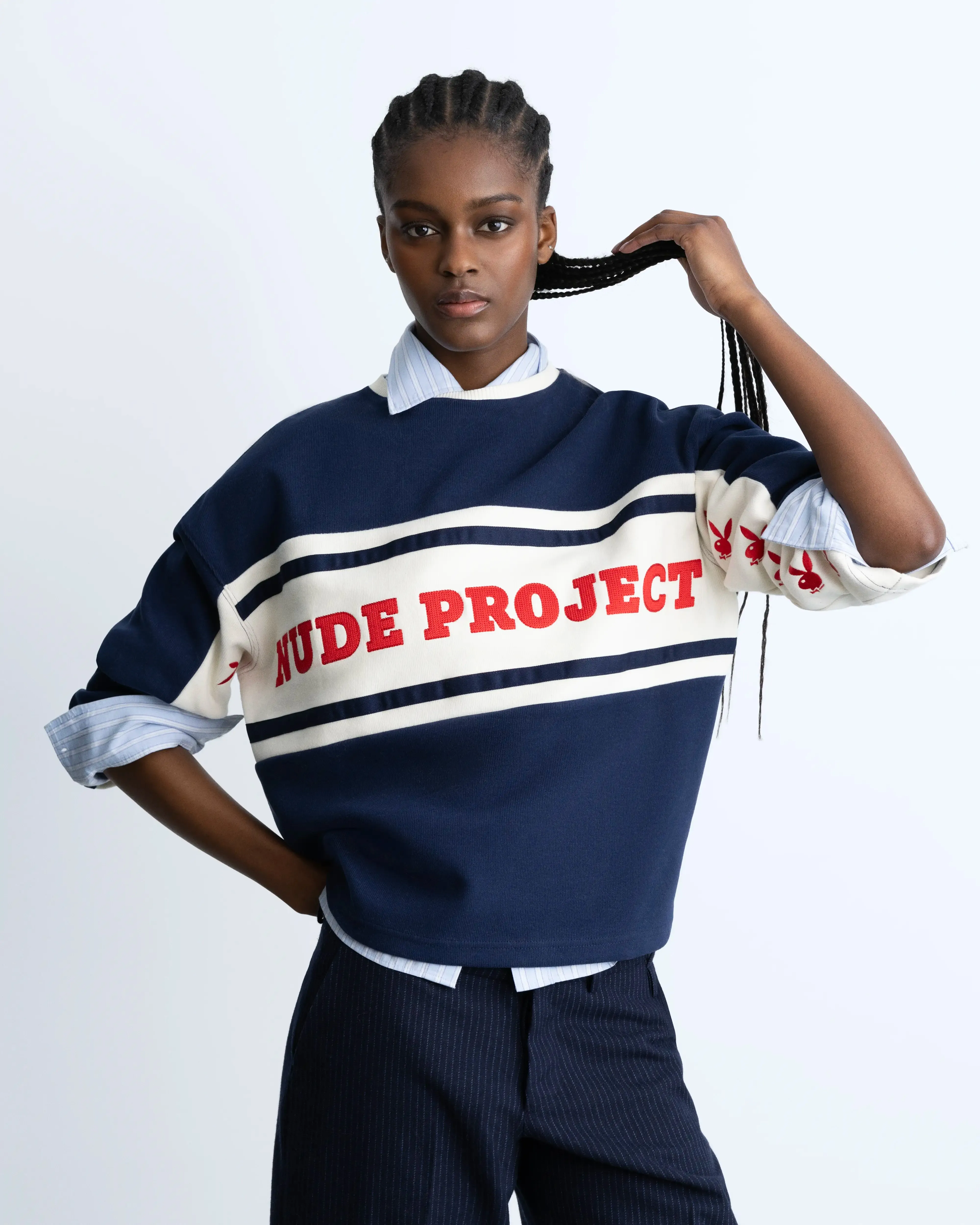 MontBlanc Long-Sleeve Tee Navy sold by Nude Project product image thumbnail 5