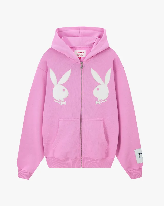 Bunny Zip-Up Hoodie Pink sold by Nude Project