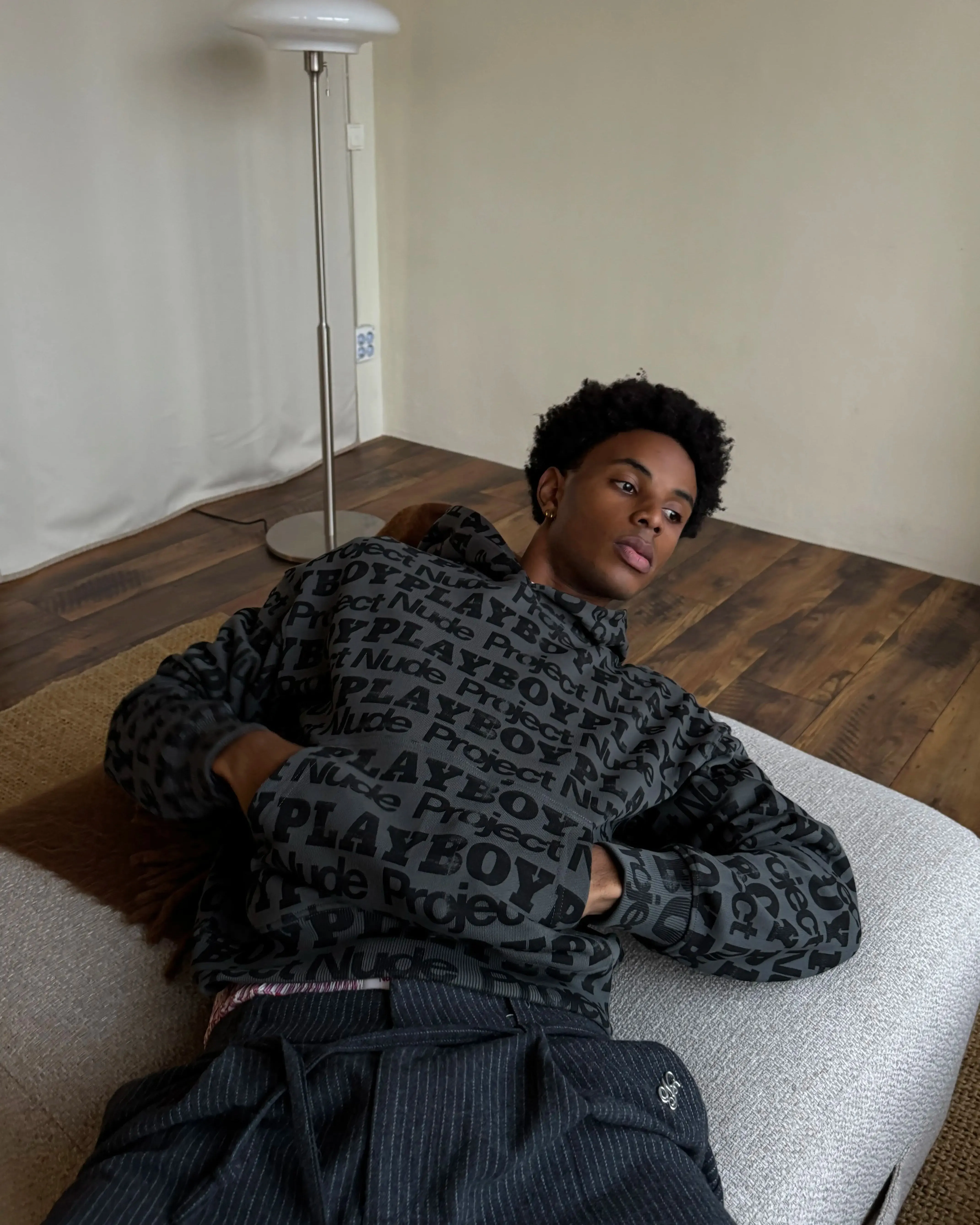 Playboy Print Hoodie Ash sold by Nude Project product image thumbnail 4