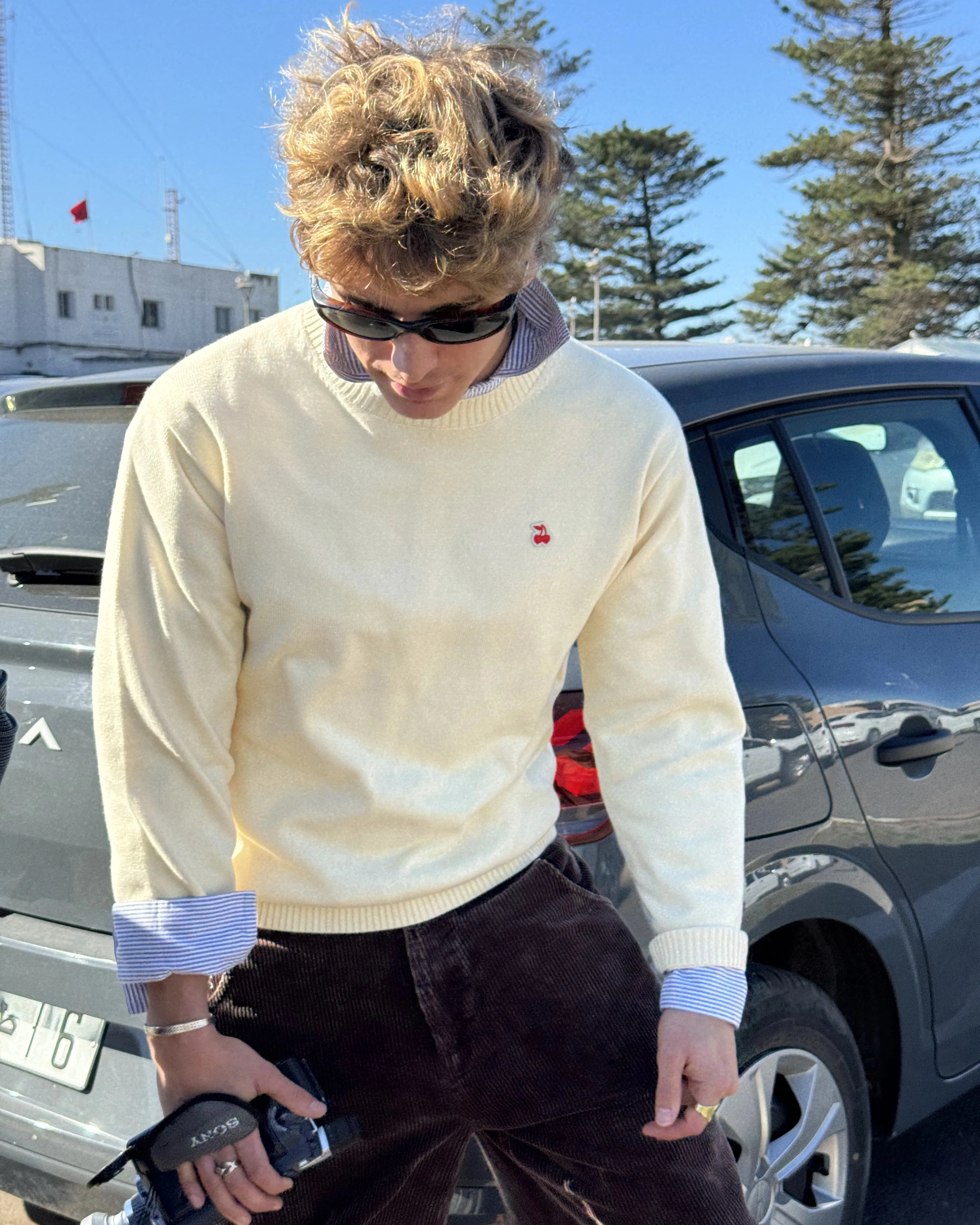 Cherry Logo Knit Sweater Marshmallow sold by Nude Project product image thumbnail 3