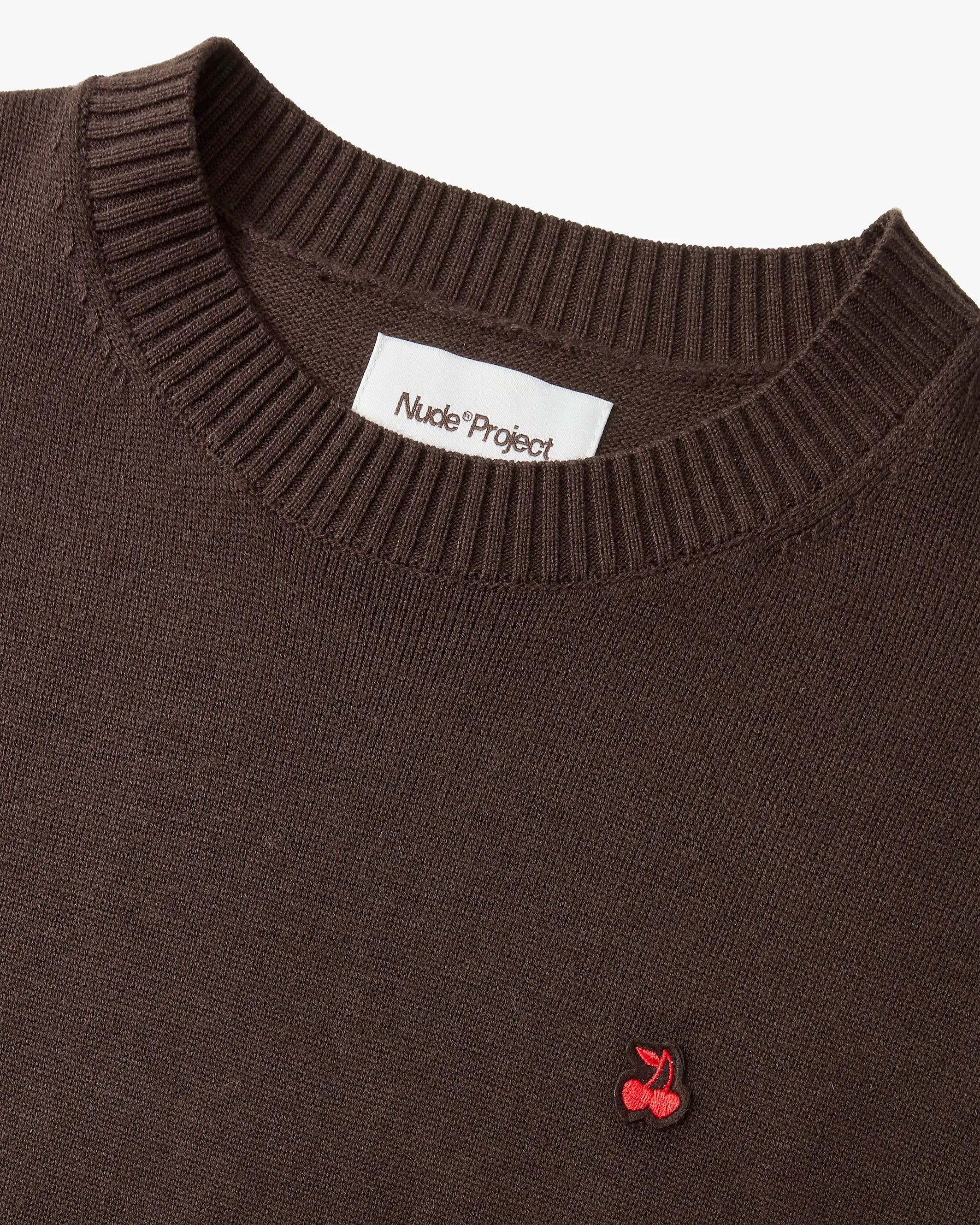 Cherry Logo Knit Sweater Brown sold by Nude Project product image thumbnail 5
