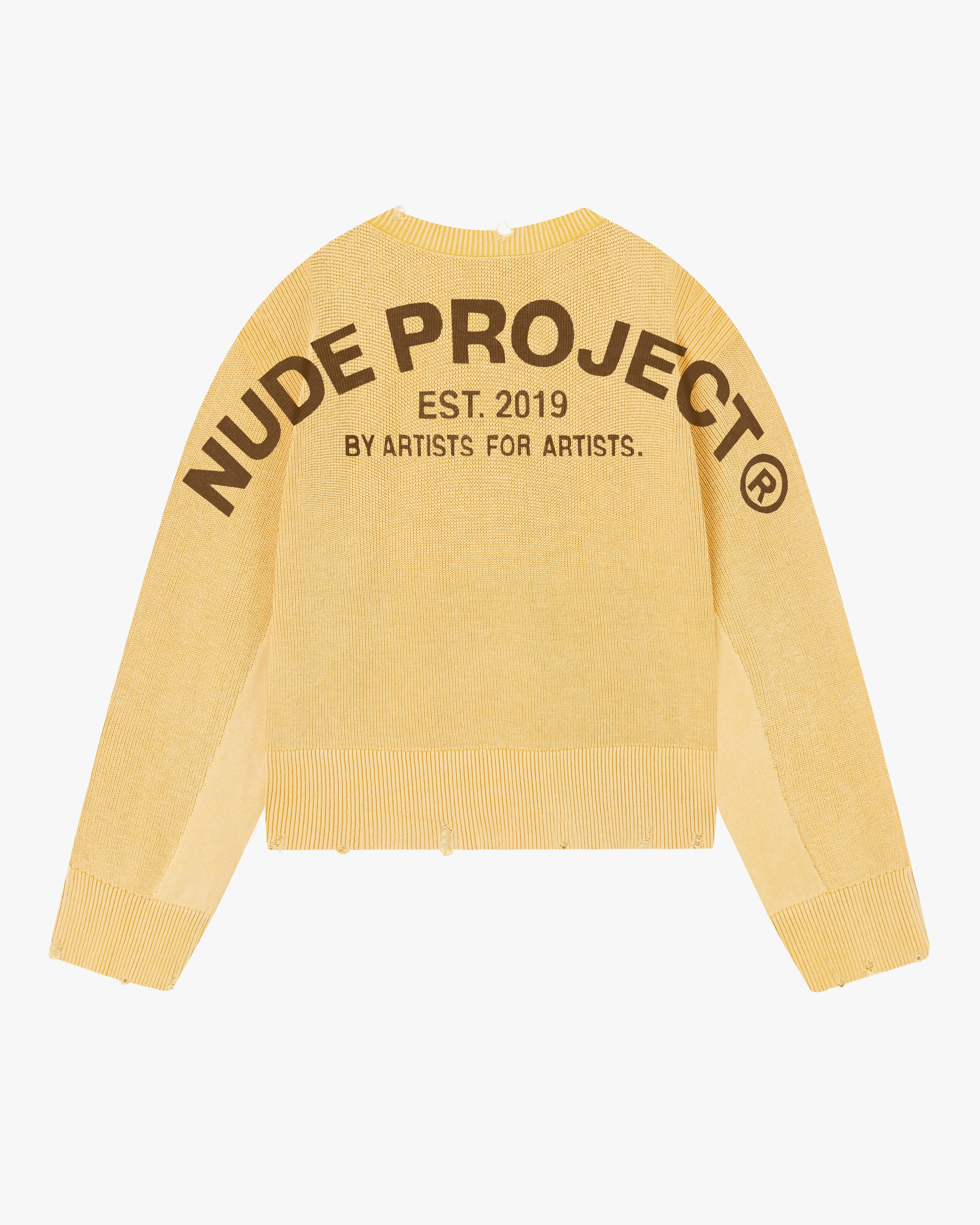 Perfect Cropped Knit Sweater Yellow sold by Nude Project