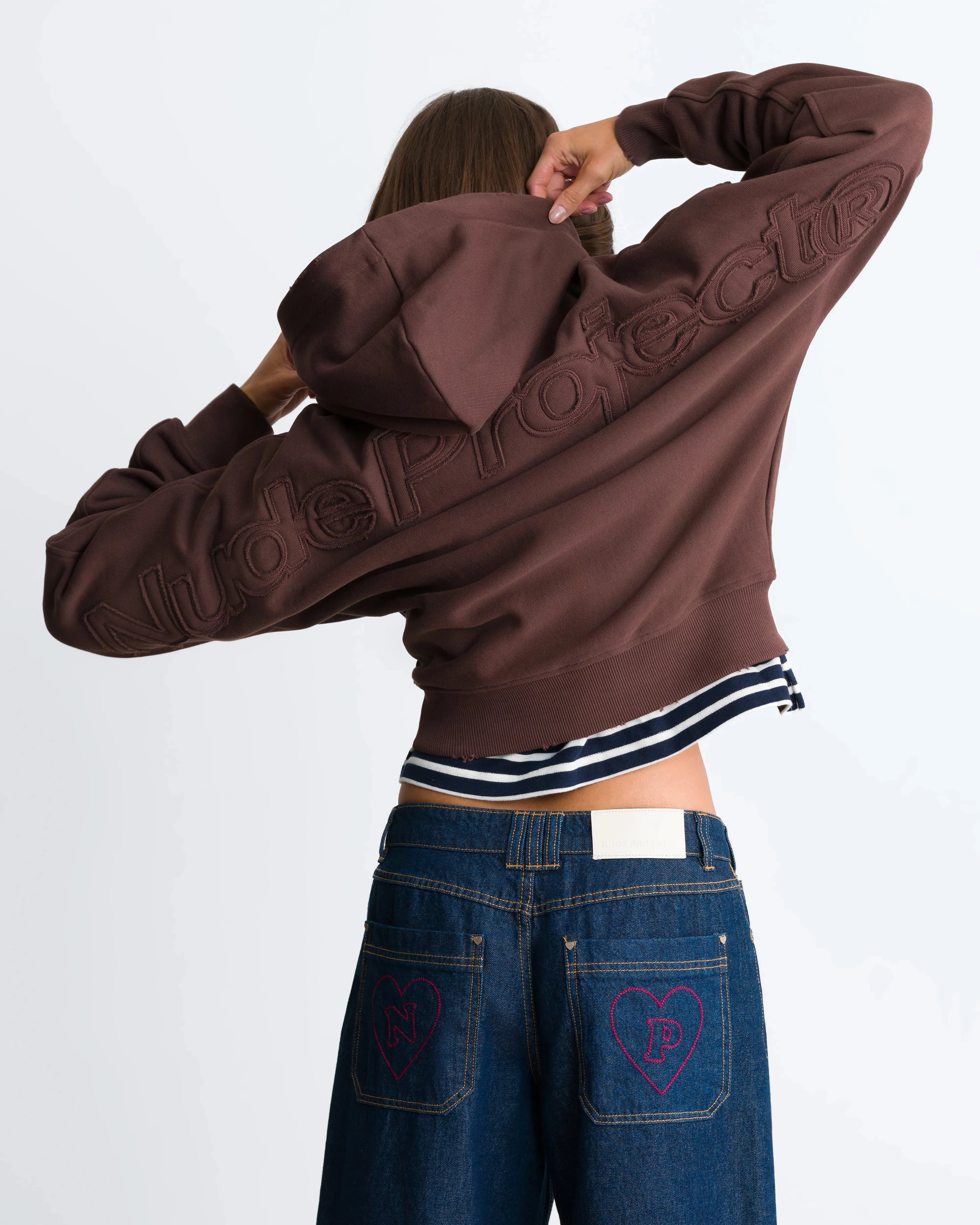 Marble Hoodie Brown sold by Nude Project product image thumbnail 5