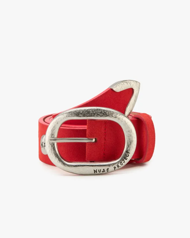 Suede Belt Red sold by Nude Project