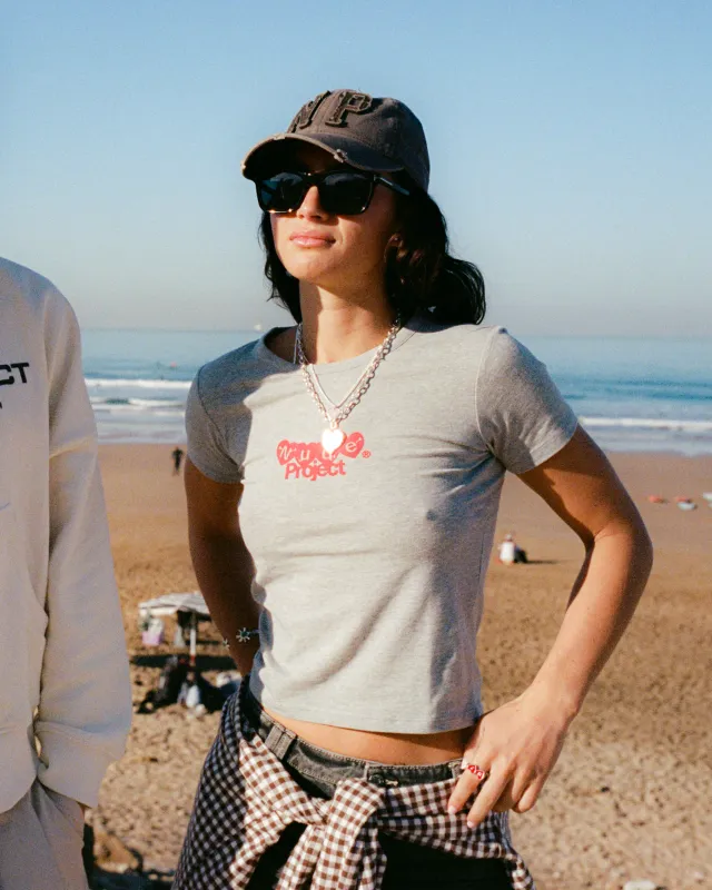 Hearts Tee Grey sold by Nude Project