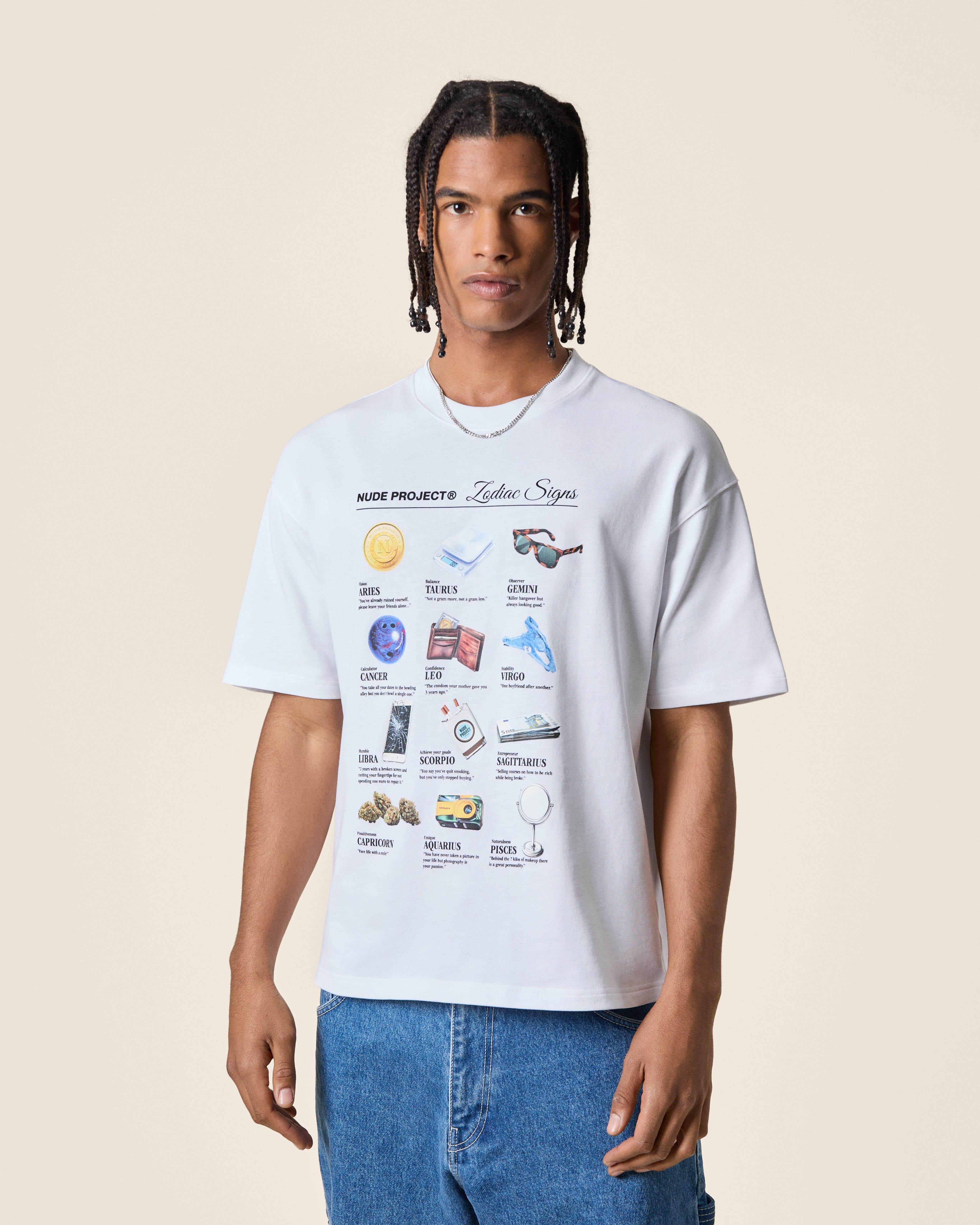 ★SCULPTOR★ Zodiac Sign Tee White SC24S203WH Zodiac Sign Tee White – Sculptor