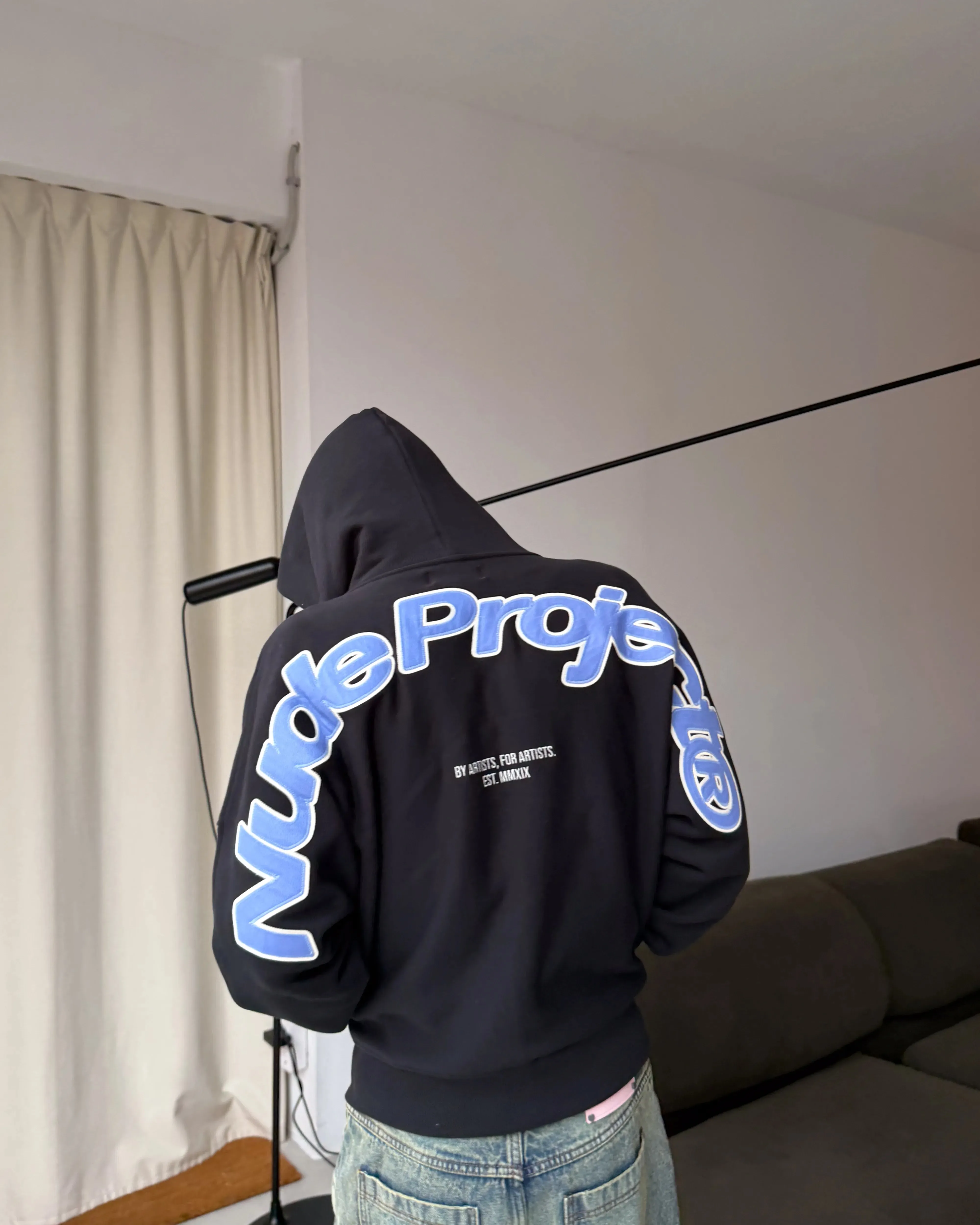 Beast Zip-up Hoodie Black/Blue sold by Nude Project product image thumbnail 2