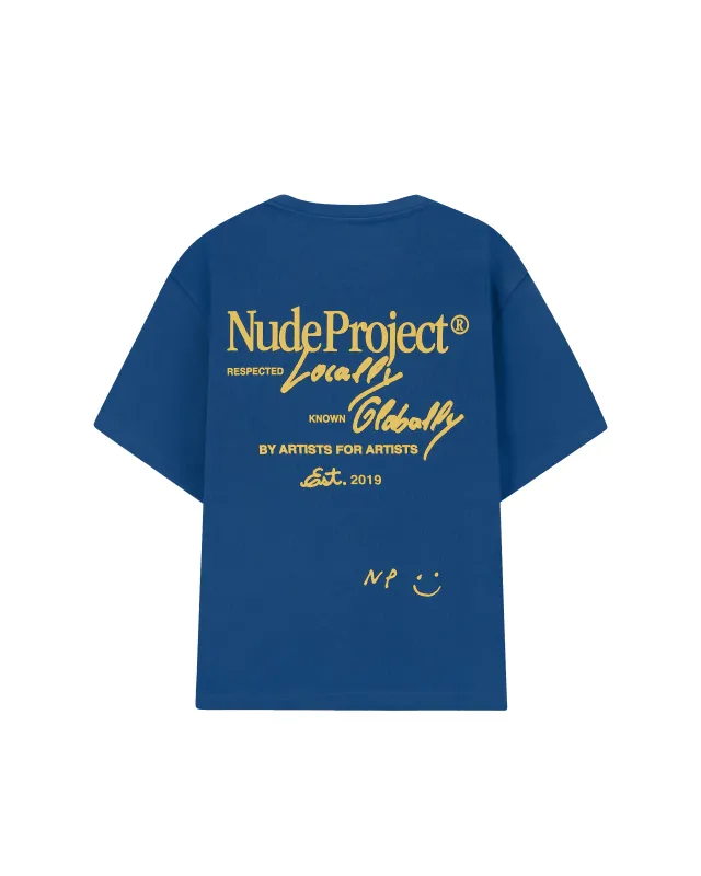 Global Soon Tee Blue sold by Nude Project