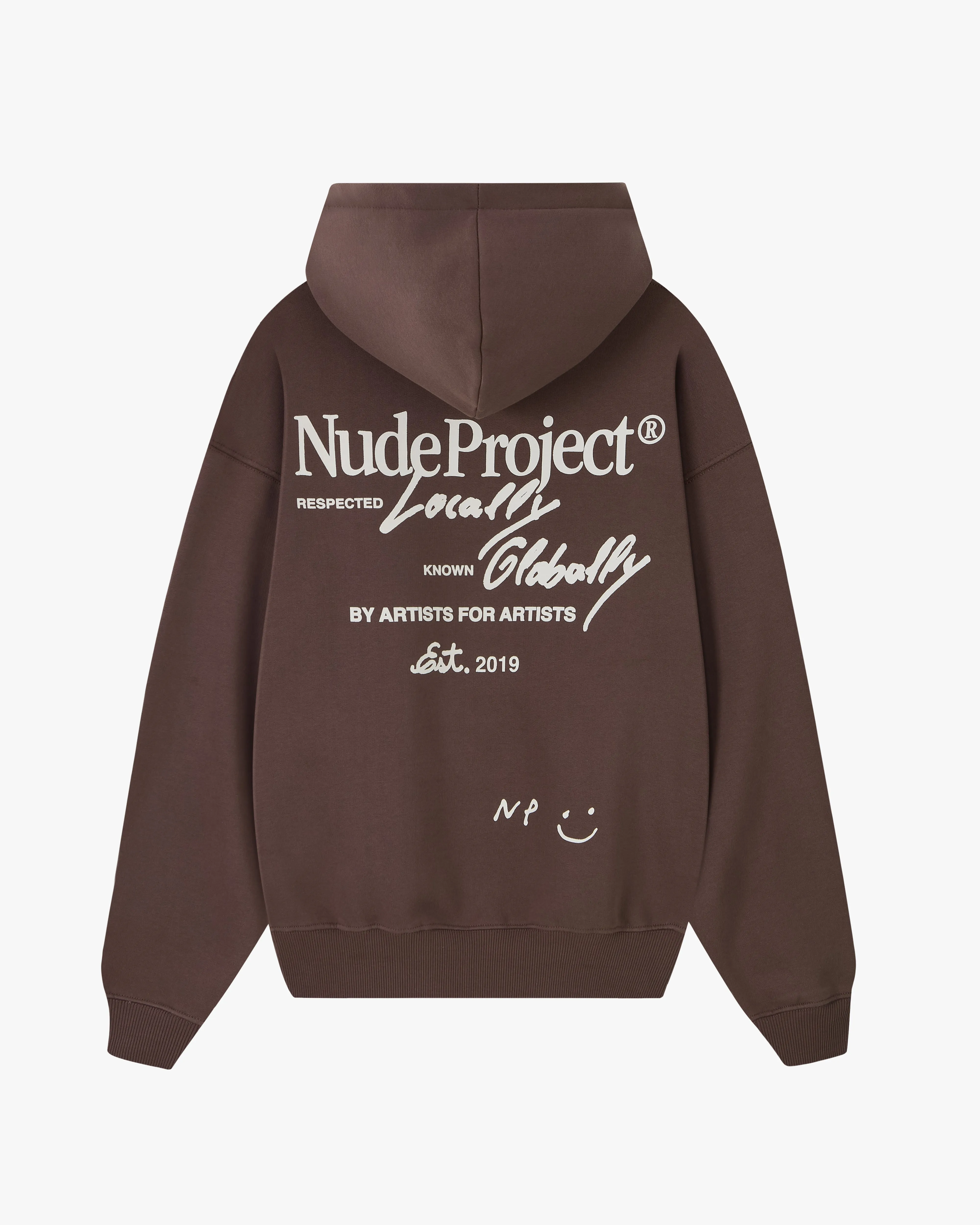 Global Soon Zip-Up Hoodie Brown sold by Nude Project